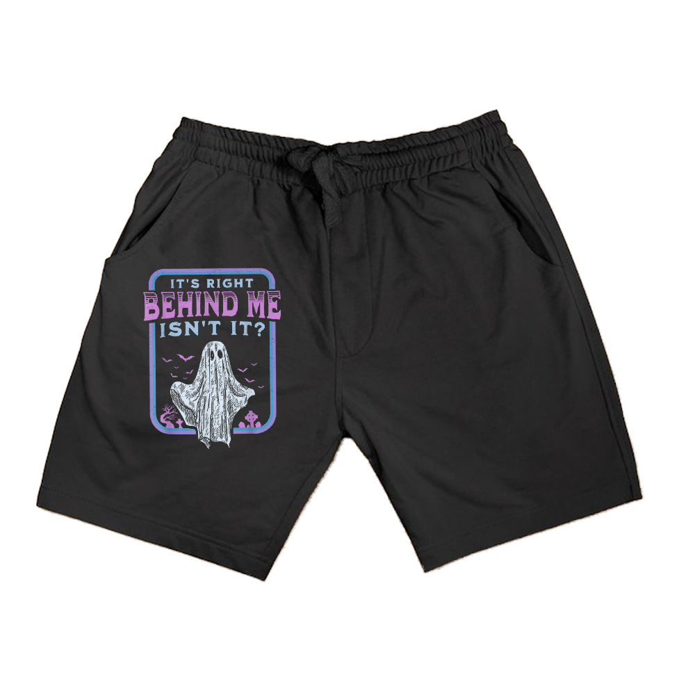 It's Right Behind Me Isn't It Paranormal Ghost Hunting Retro Shorts