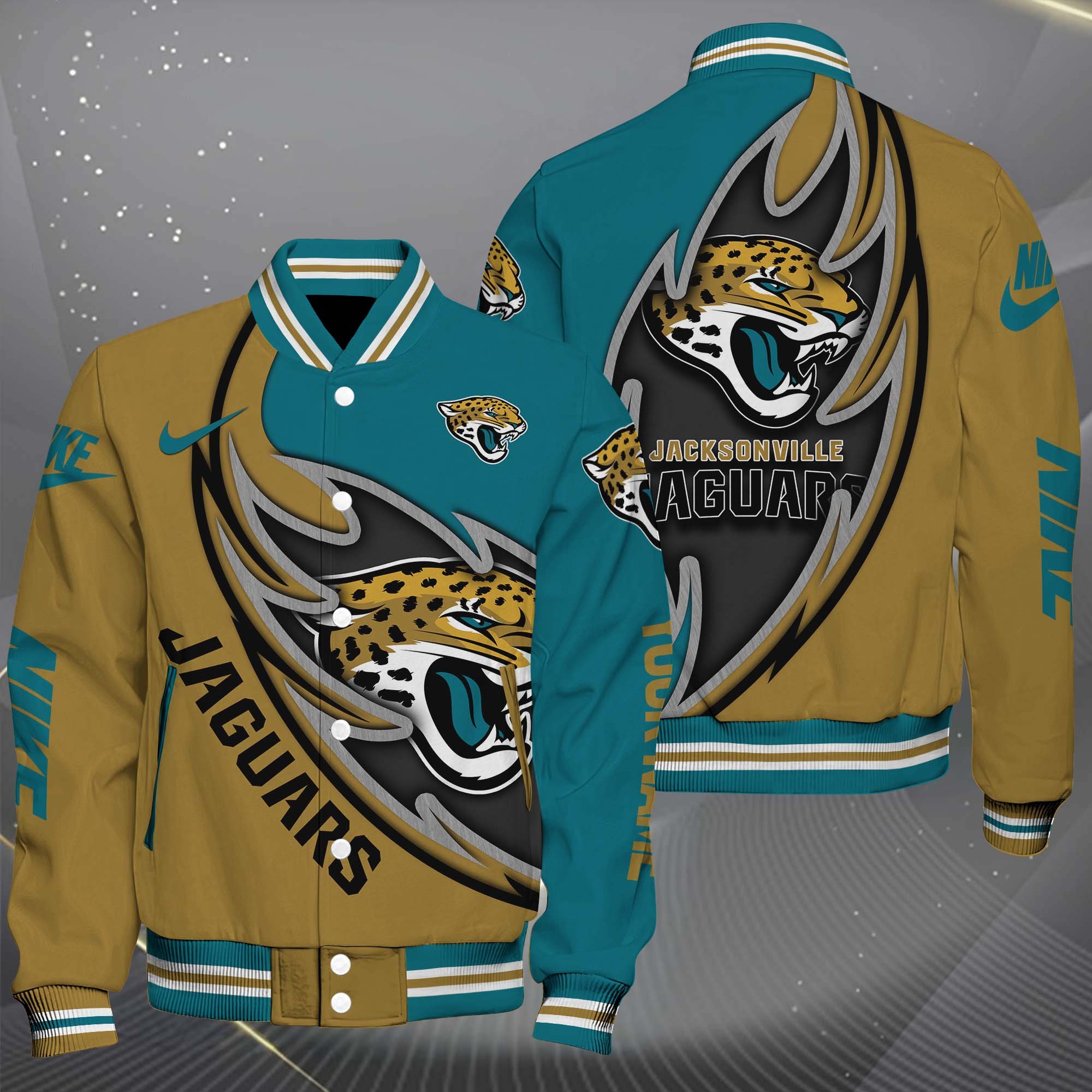 Jacksonville Jaguars Baseball Jacket, Sport Jacket Custom You Name, Football Fan Gifts 