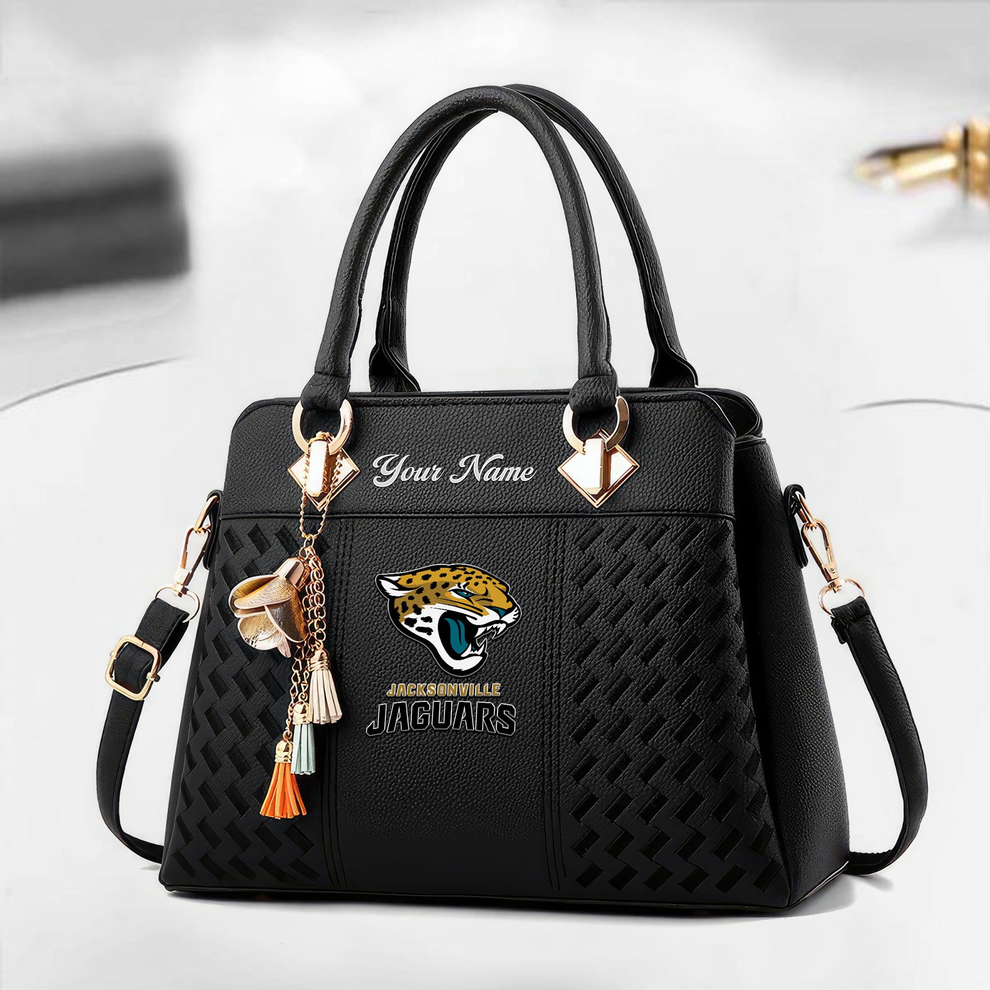 Jacksonville Jaguars Custom Deluxe Handbag For Women Custom Your Name 2025 Versions, Sport Deluxe Handbag
