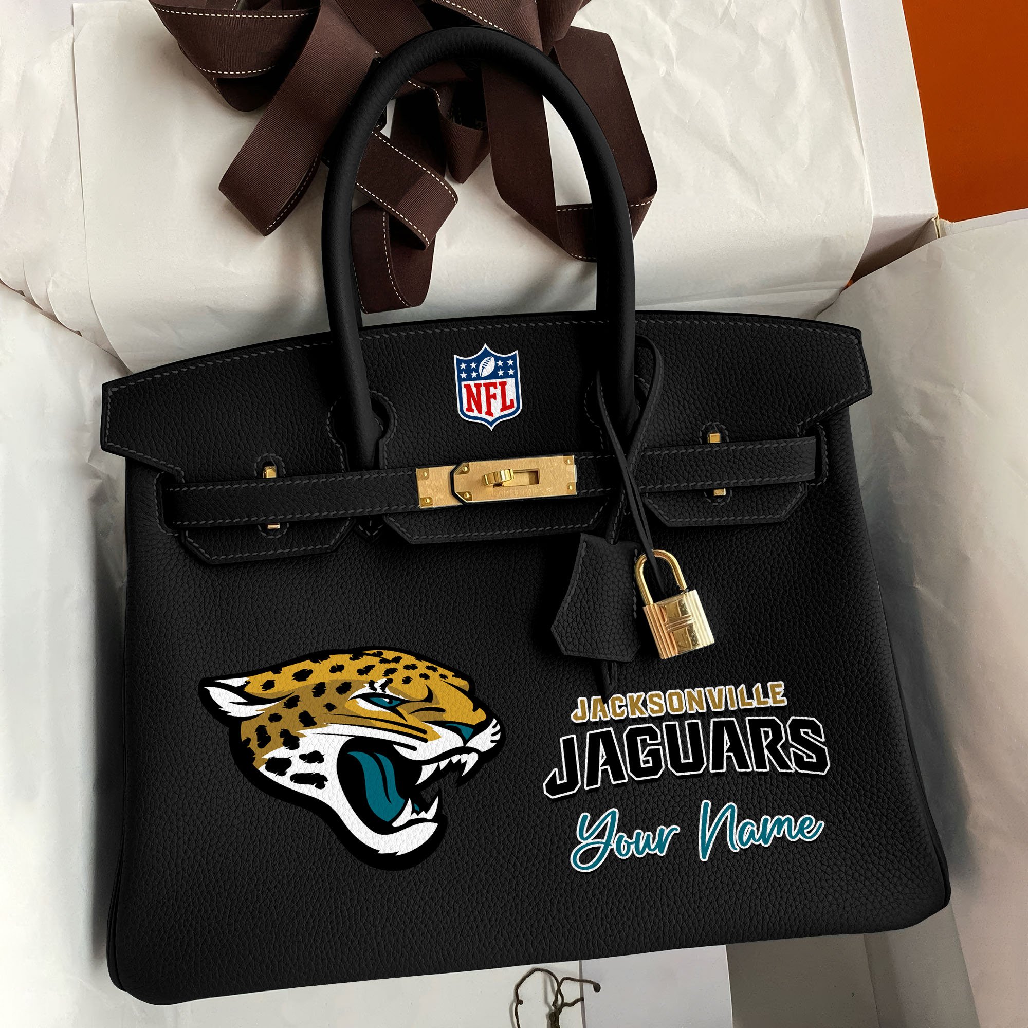 Jacksonville Jaguars Deluxe Handbag For Women Custom Your Name 2025 Versions, Sport Deluxe Handbag