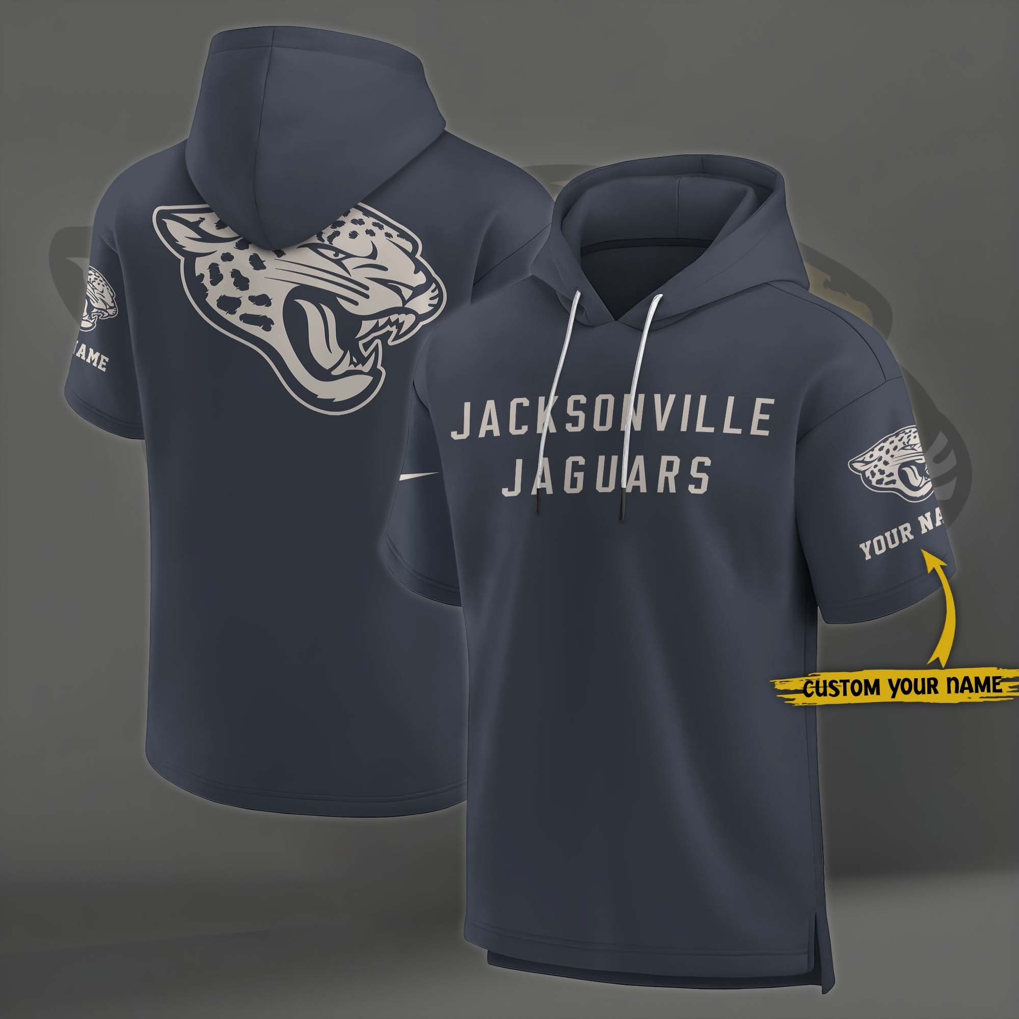 Jacksonville Jaguars Elements Future Ground Lettering Short Sleeve Pullover Hoodie Custom Name, Gifts For Football Lovers EHIVM 03051158