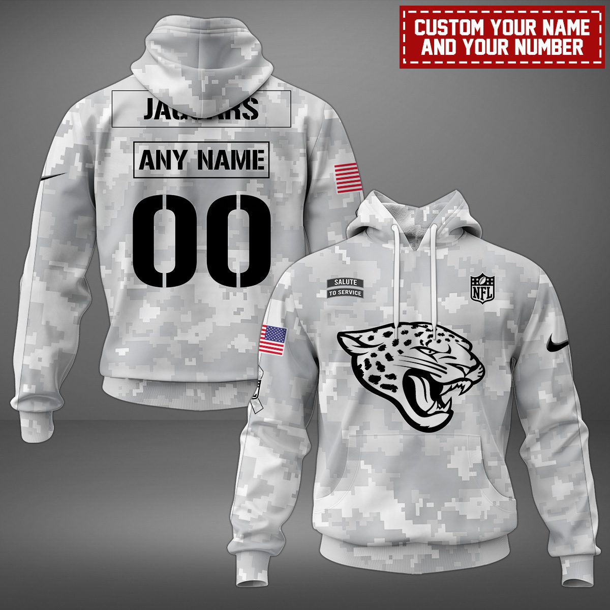 Jacksonville Jaguars NFL 2024 Salute To Service Personalized Hoodie LPH1009
