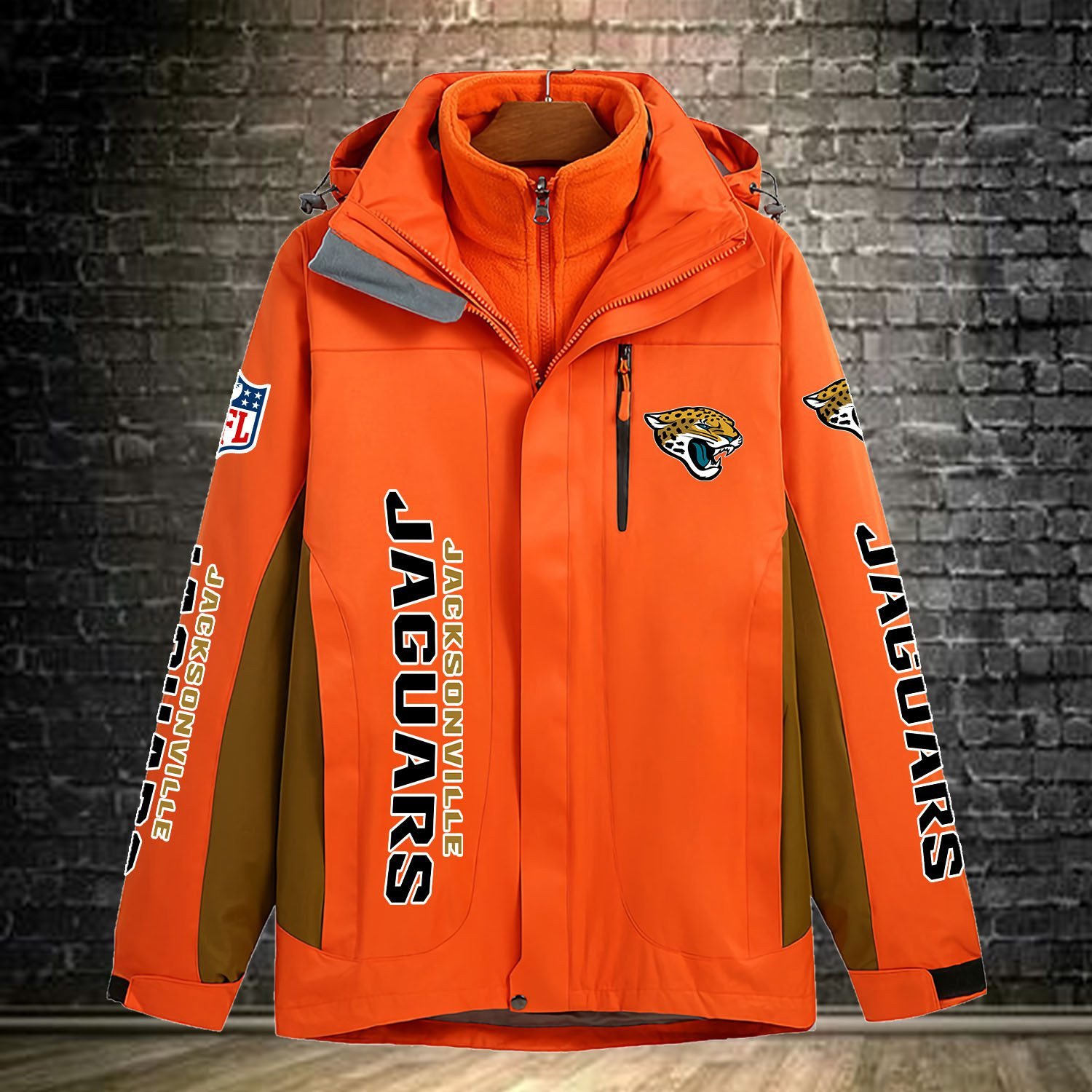 Jacksonville Jaguars NFL Personalized Windbreaker Jacket For Fan