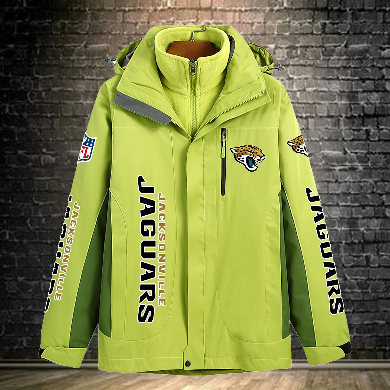 Jacksonville Jaguars NFL Personalized Windbreaker Jacket For Fan