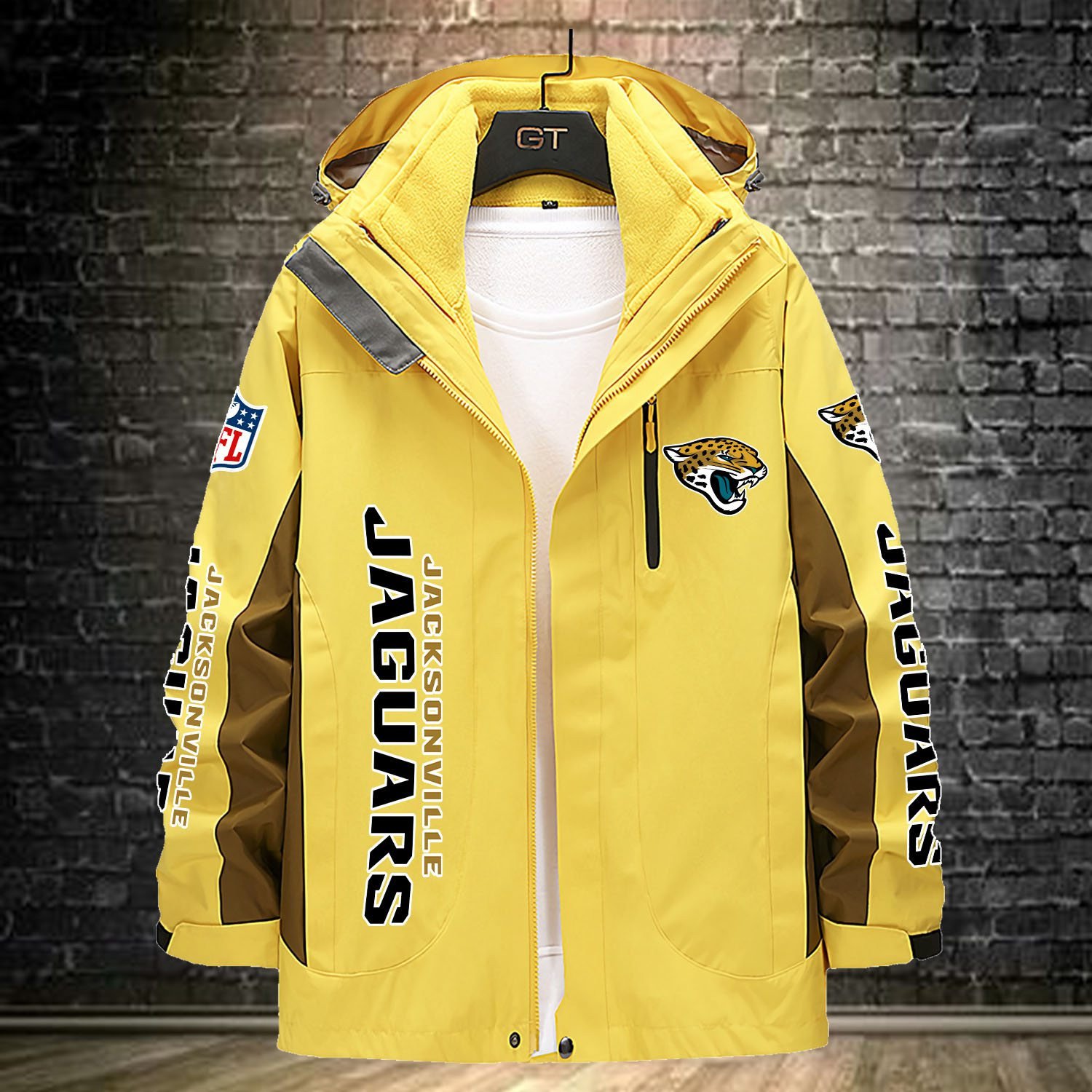Jacksonville Jaguars NFL Personalized Windbreaker Jacket For Fan