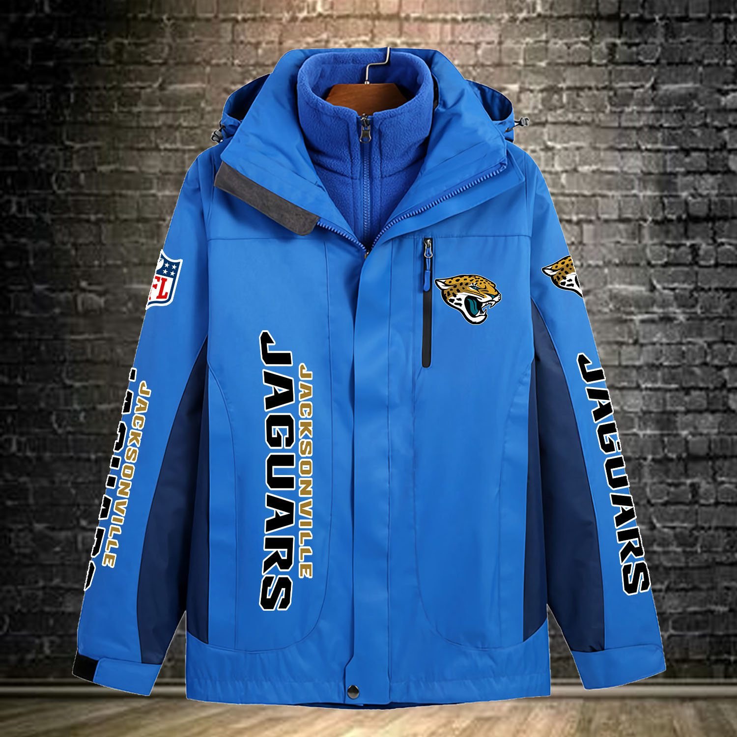 Jacksonville Jaguars NFL Personalized Windbreaker Jacket For Fan