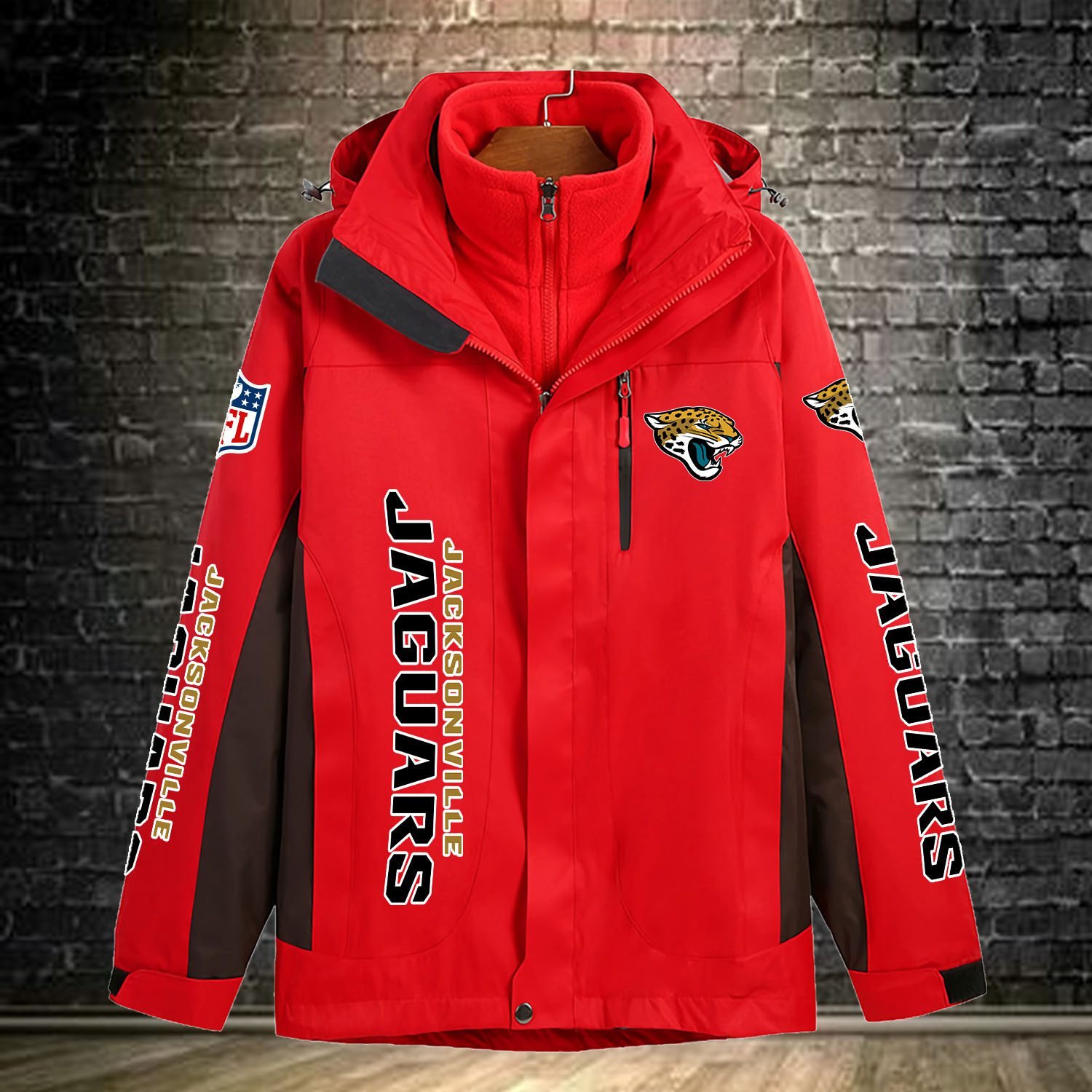 Jacksonville Jaguars NFL Personalized Windbreaker Jacket For Fan