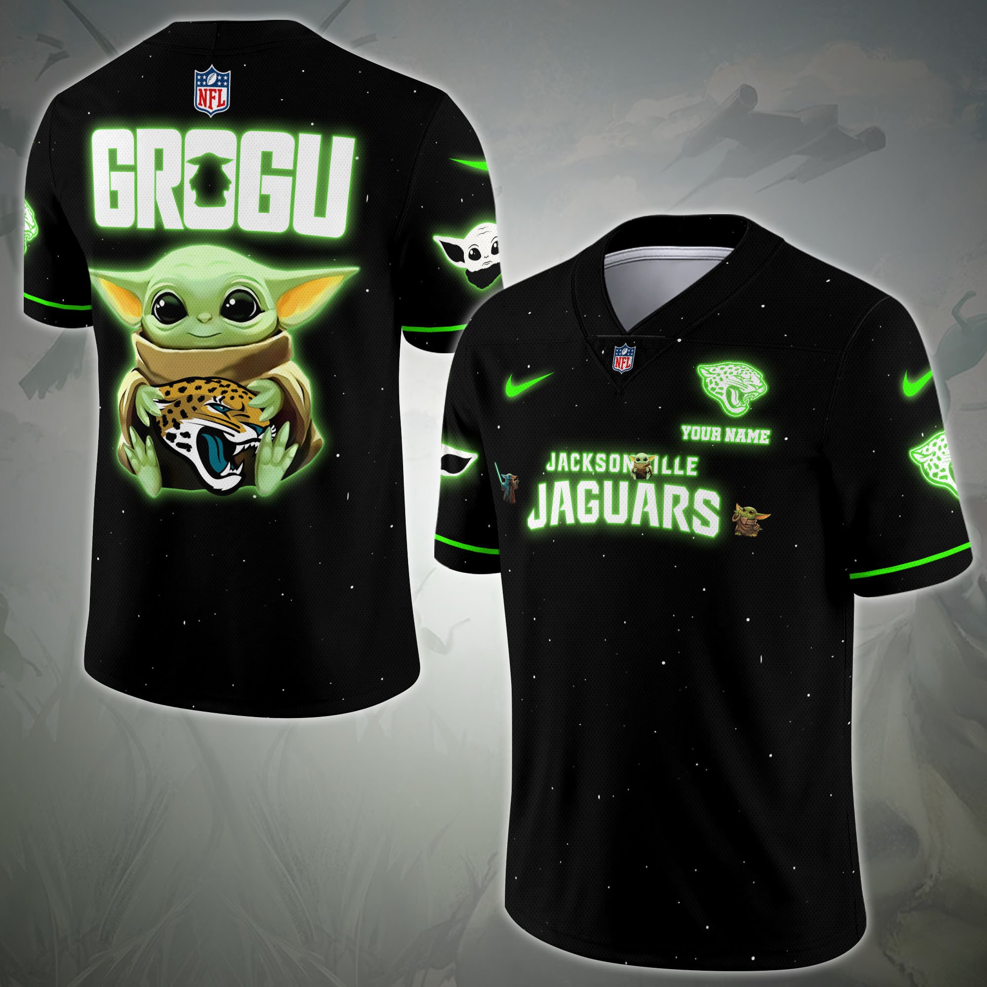 Jacksonville Jaguars Sport Team Vneck Football Jersey Custom Name, Sport Team Shirt For Fan, Sport Gifts