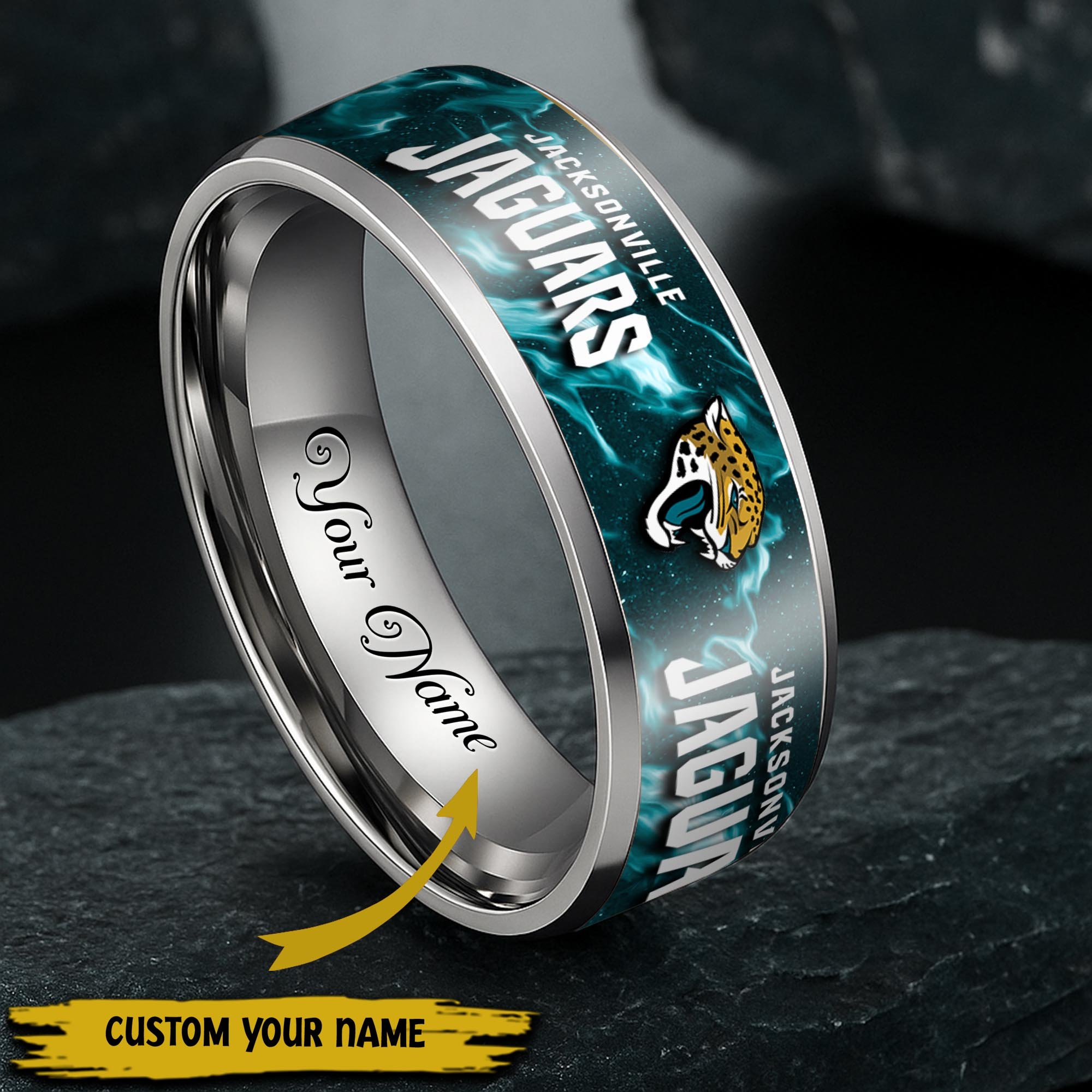 Jacksonville Jaguars Stainless Steel Rings Comes With Box 2025 Versions, Gifts For Fan