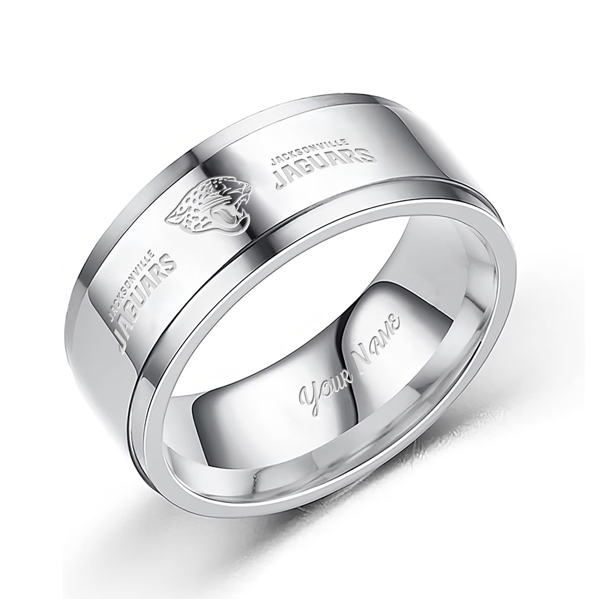 Jacksonville Jaguars Stainless Steel Rings Comes With Box Custom Your Name 2025 Versions, Gifts For Fan