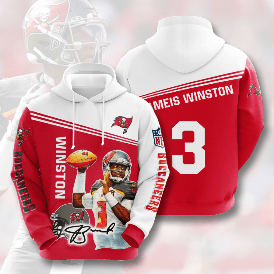 Jameis Winston 3 Tampa Bay Buccaneers 3D Hoodie