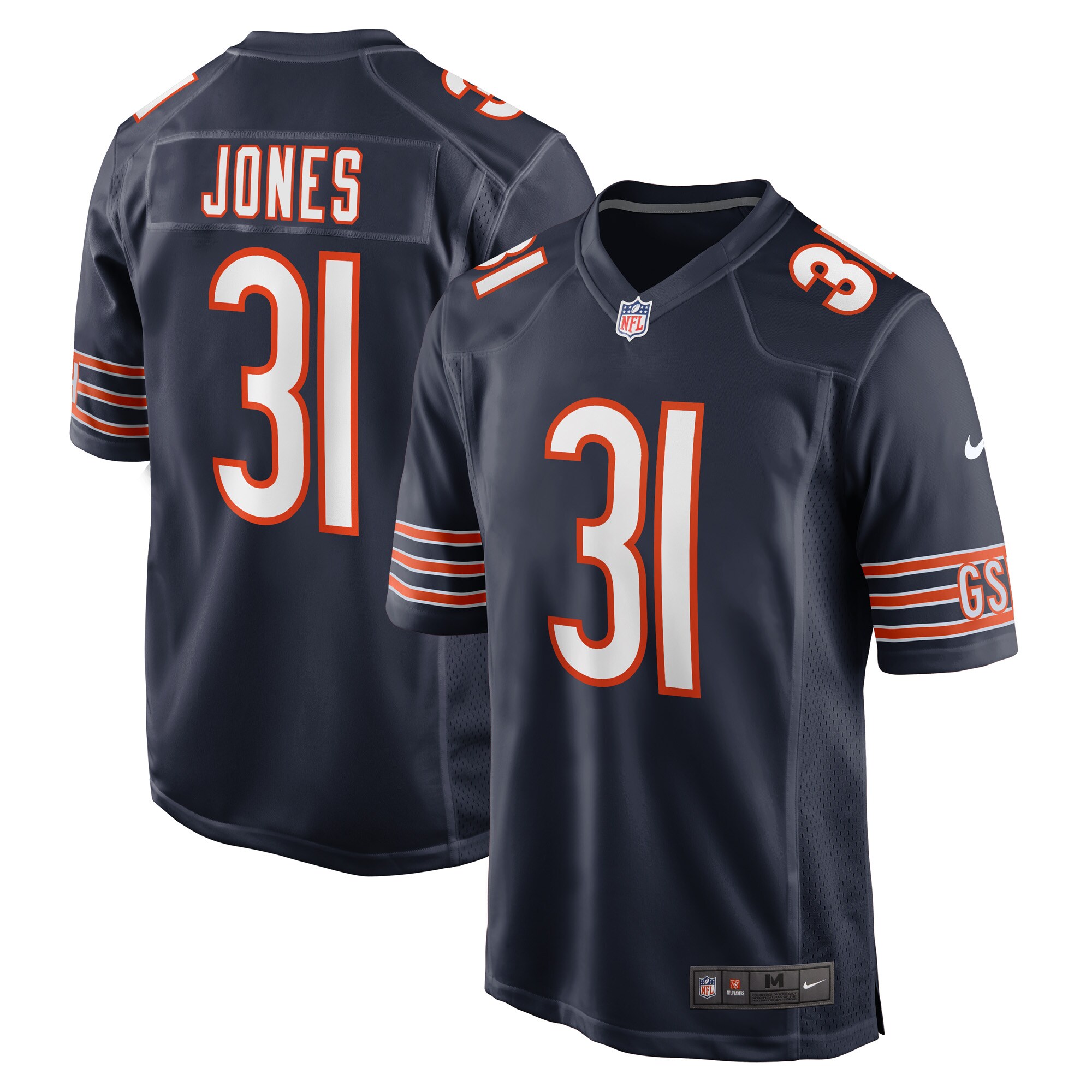 Jaylon Jones Chicago Bears Nike Game Player Jersey   Navy