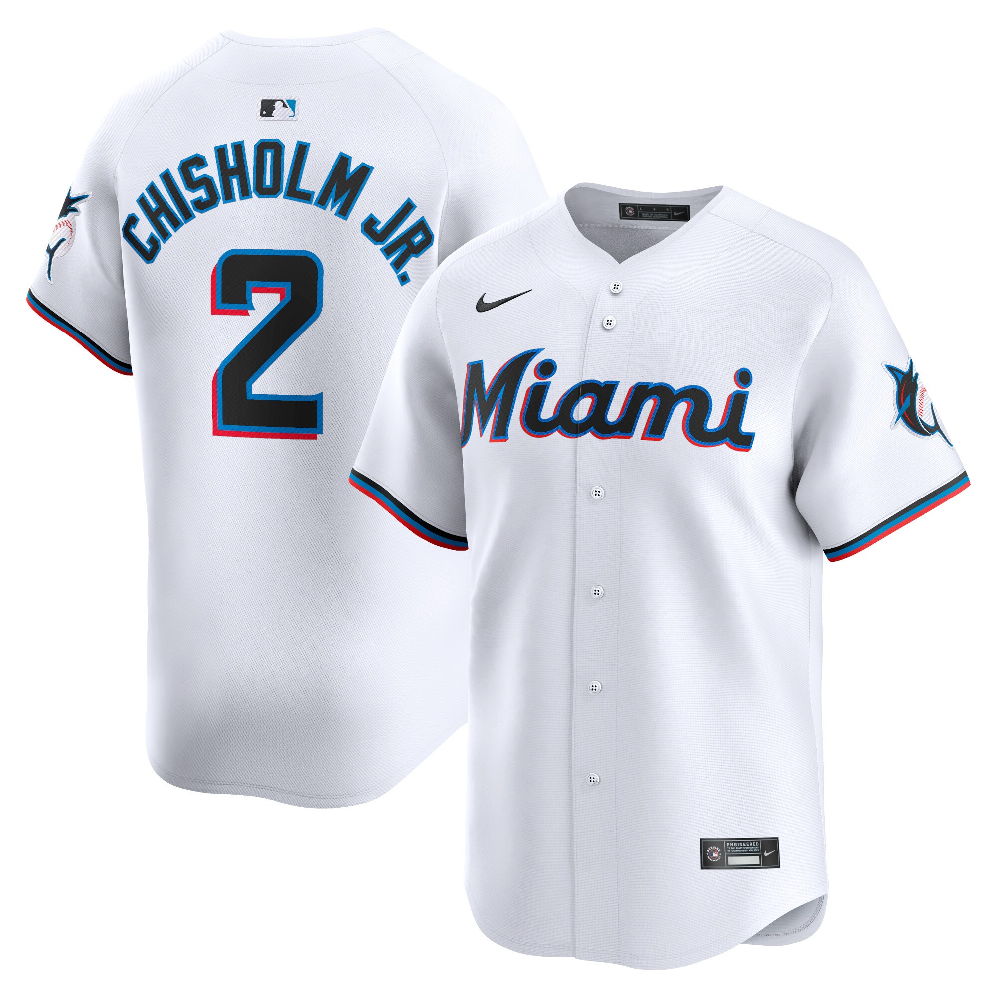 Jazz Chisholm Jr Miami Marlins Nike Home Limited Player Jersey - White