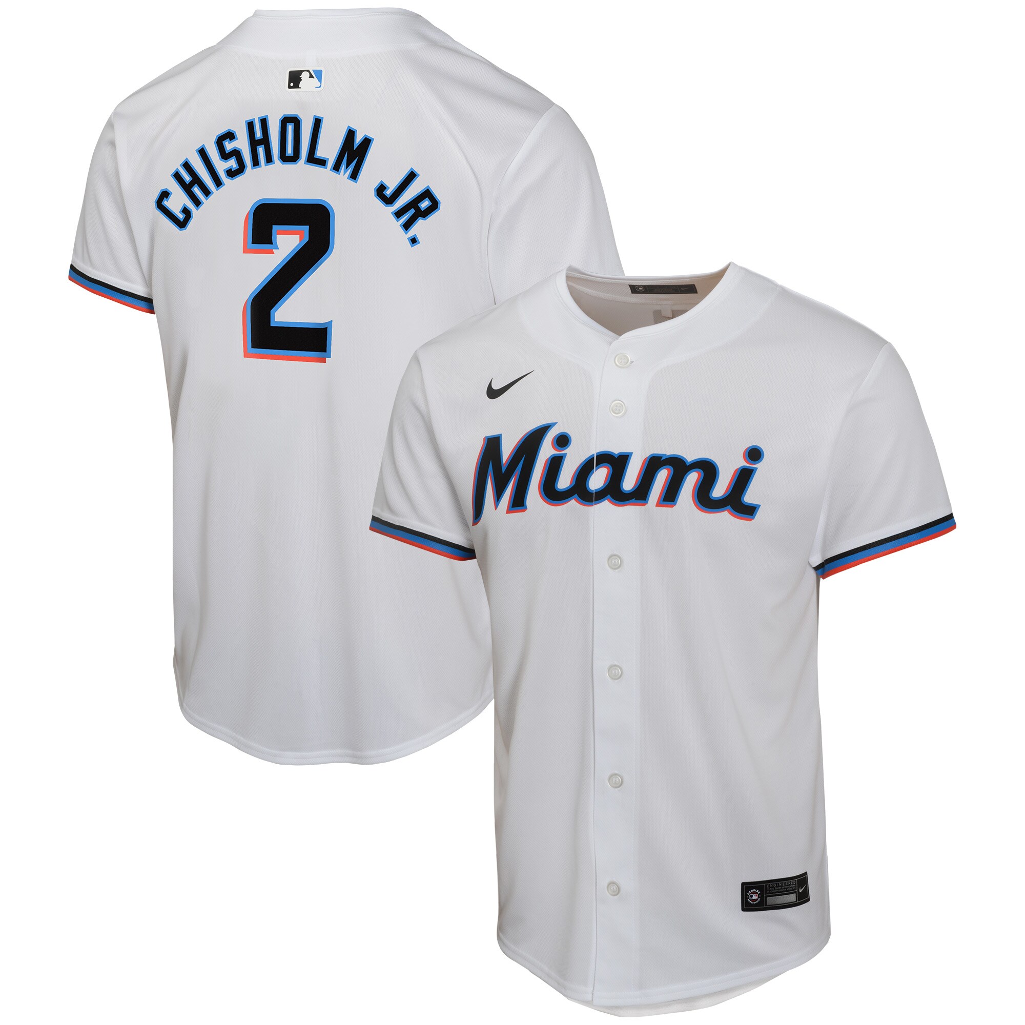 Jazz Chisholm Jr Miami Marlins Nike Youth Home Game Player Jersey - White