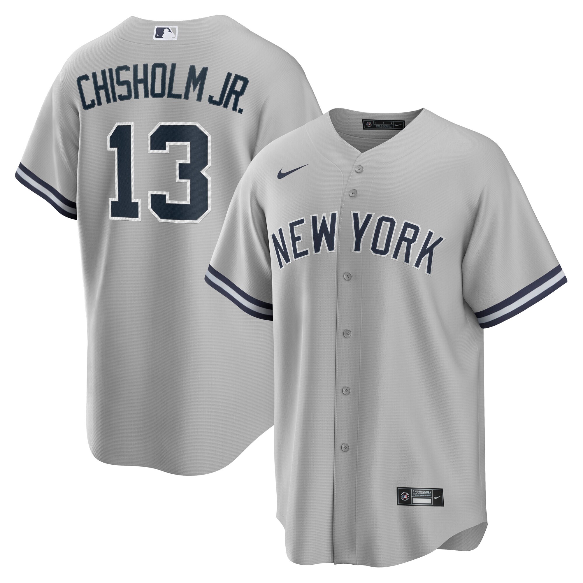 Jazz Chisholm Jr New York Yankees Nike Road Replica Player Jersey - Gray