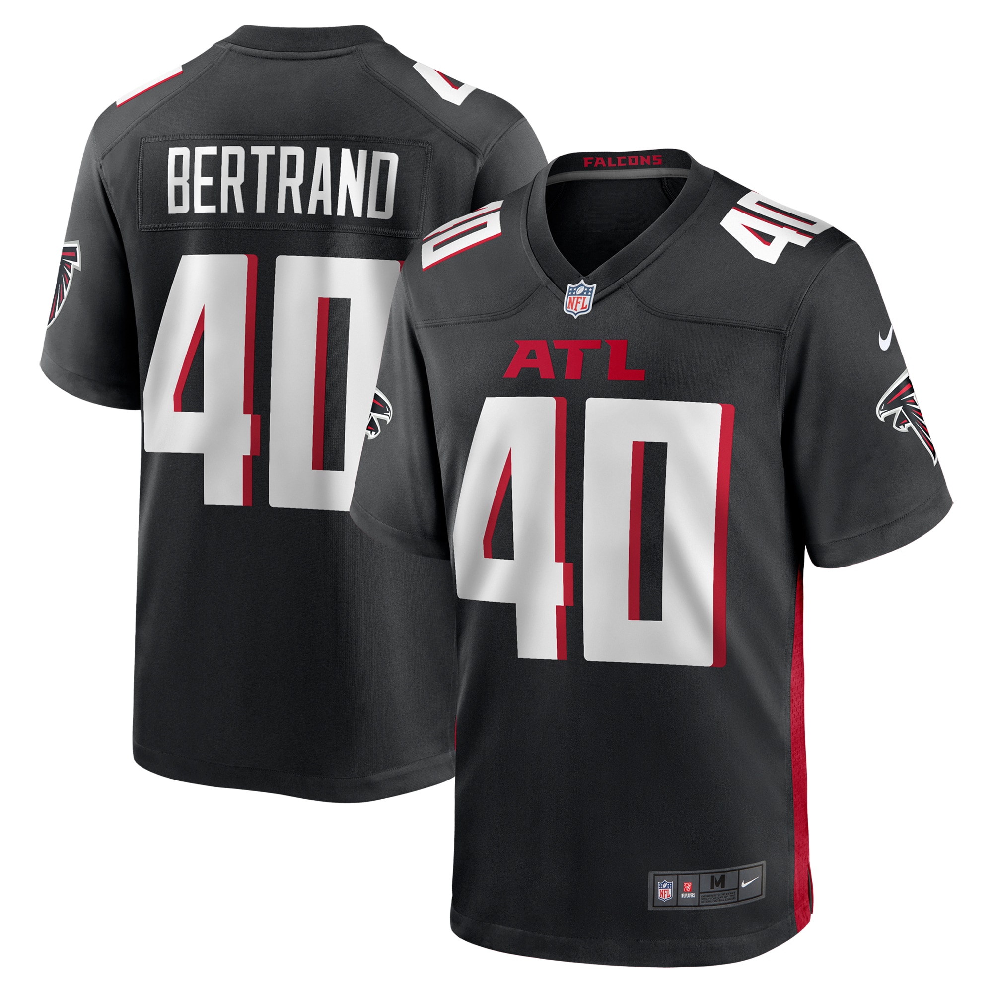 JD Bertrand Atlanta Falcons Nike Team Game Jersey   Black
