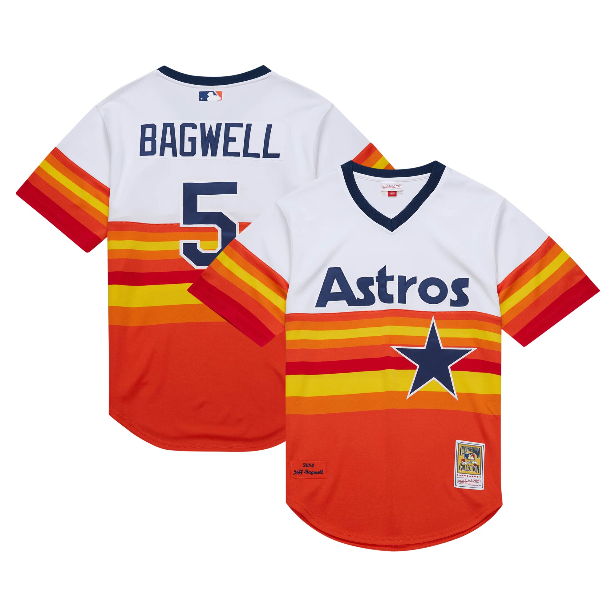 Jeff Bagwell Houston Astros Mitchell  Ness 2004 Cooperstown Collection Authentic Throwback Jersey - White