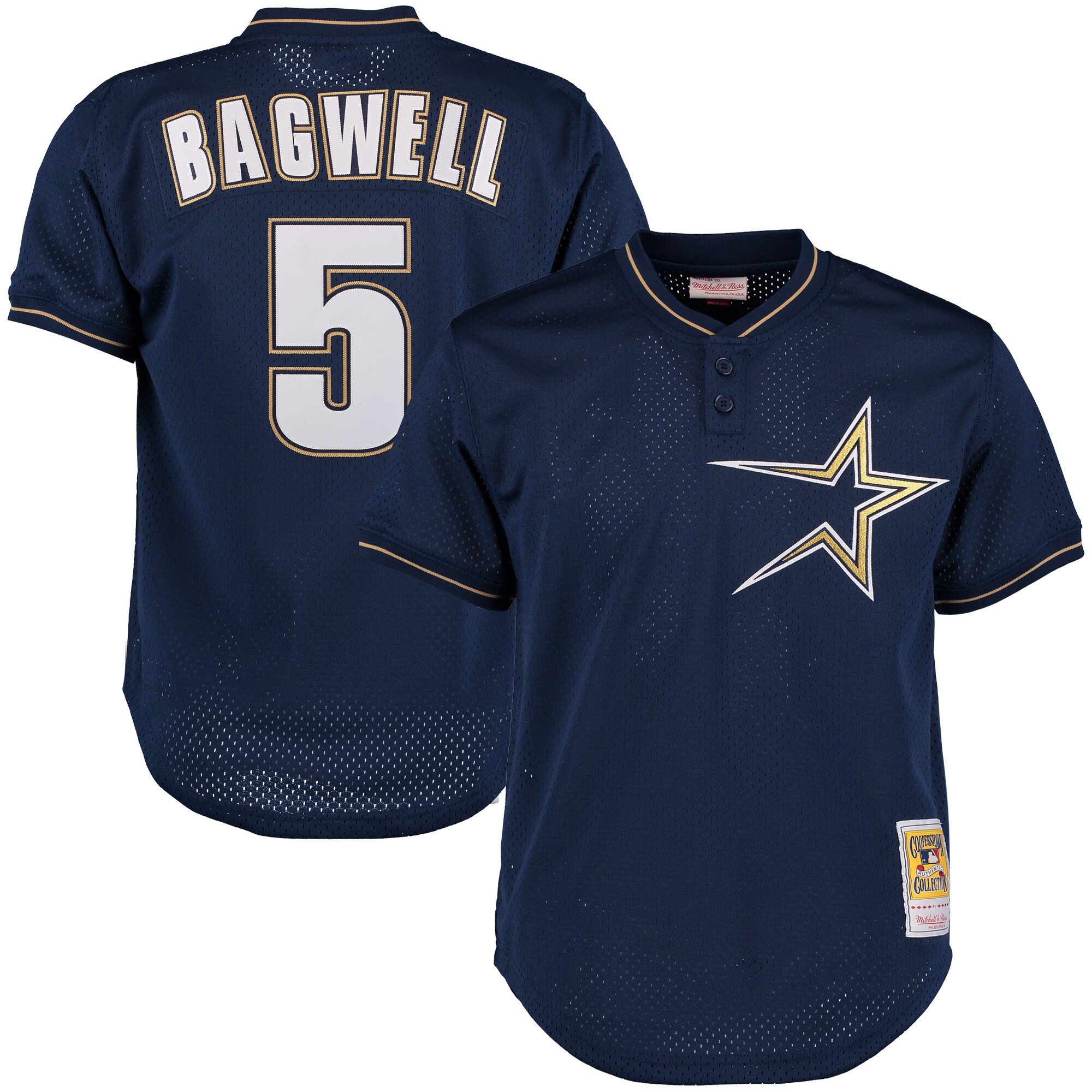 Jeff Bagwell Houston Astros Mitchell  Ness Cooperstown 1997 Mesh Batting Practice Jersey - Navy