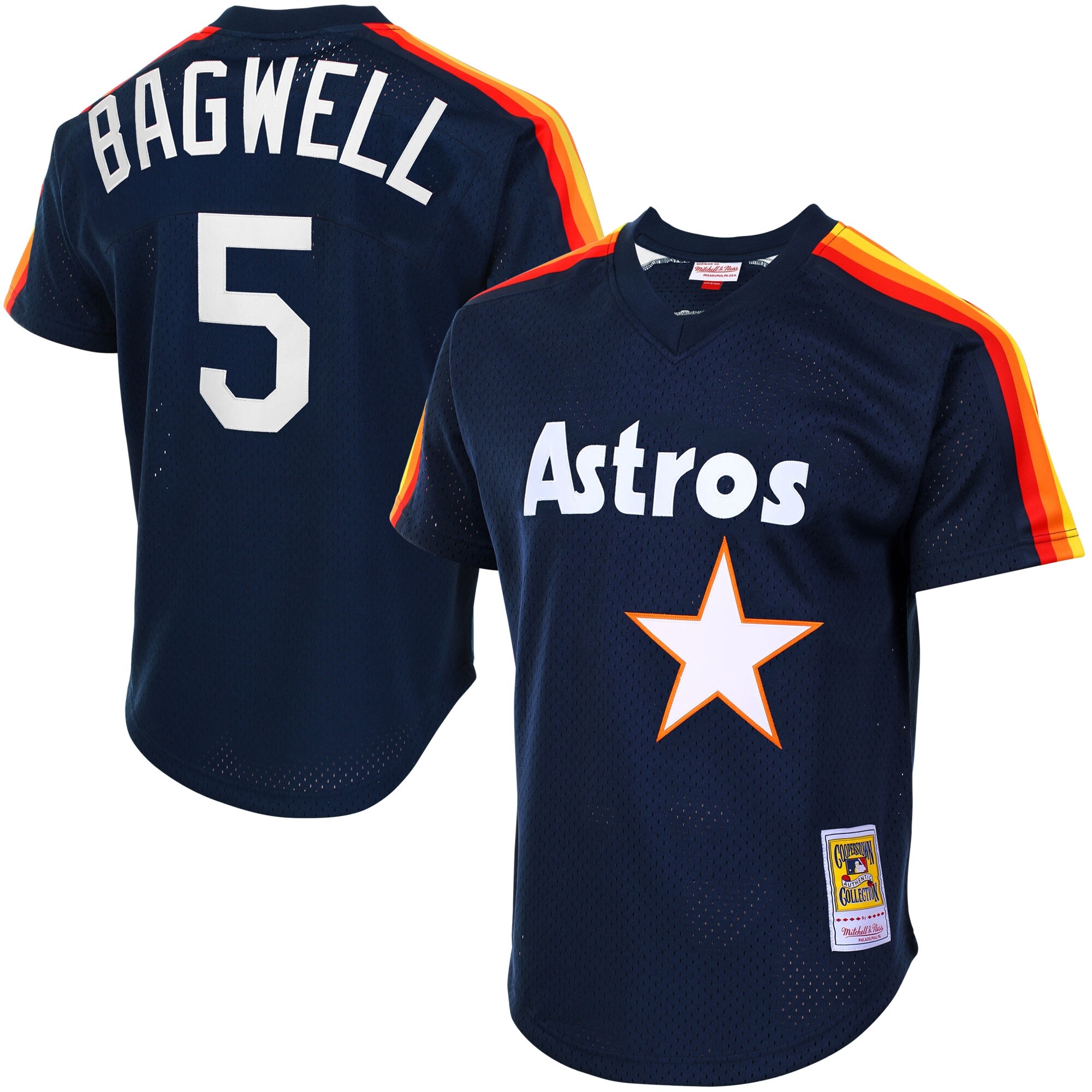 Jeff Bagwell Houston Astros Mitchell  Ness Cooperstown Mesh Batting Practice Jersey - Navy