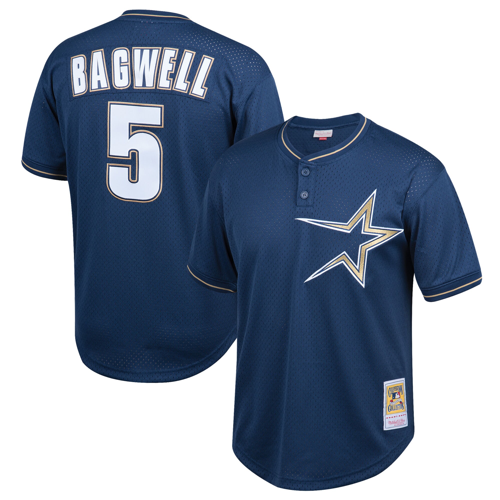 Jeff Bagwell Houston Astros Mitchell  Ness Youth Cooperstown Collection Mesh Batting Practice Jersey - Navy