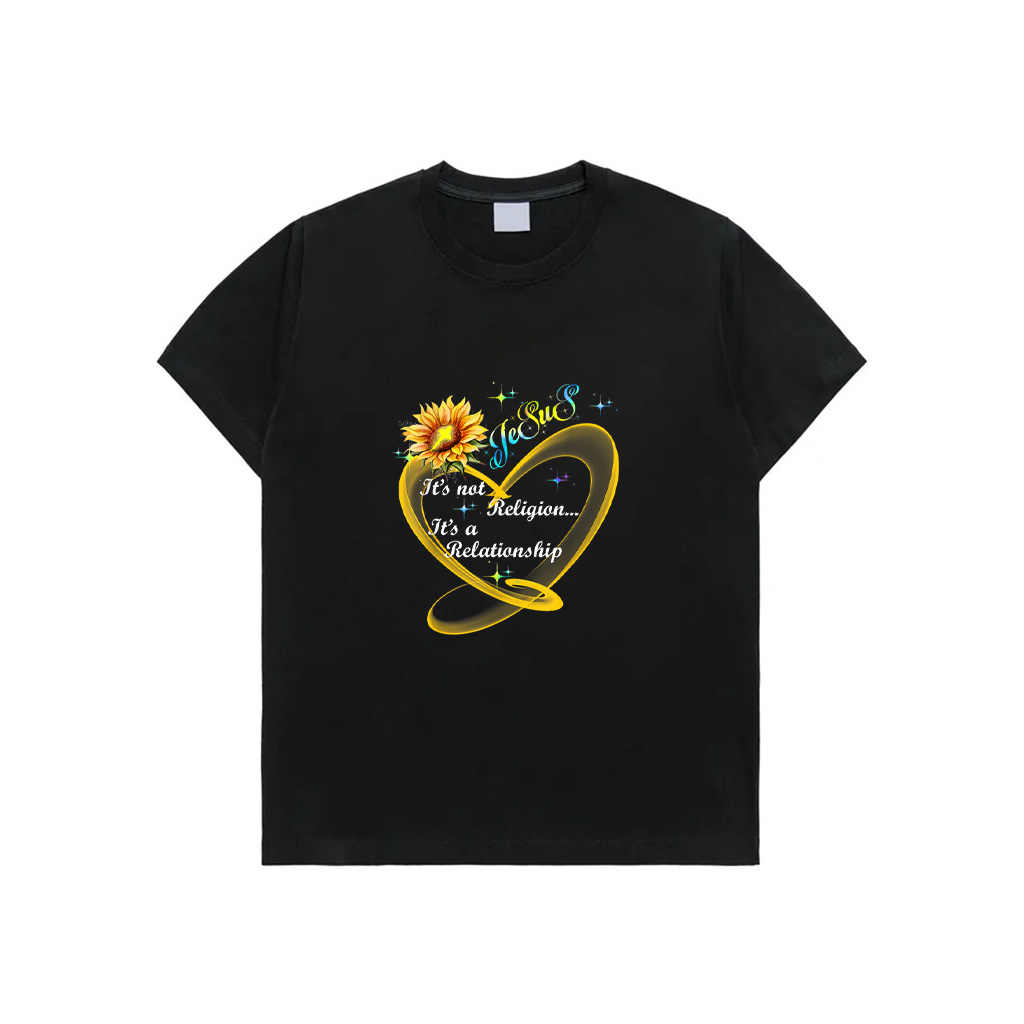 Jesus It's Not A Religion It's A Relationship Sunflower Art T-Shirt