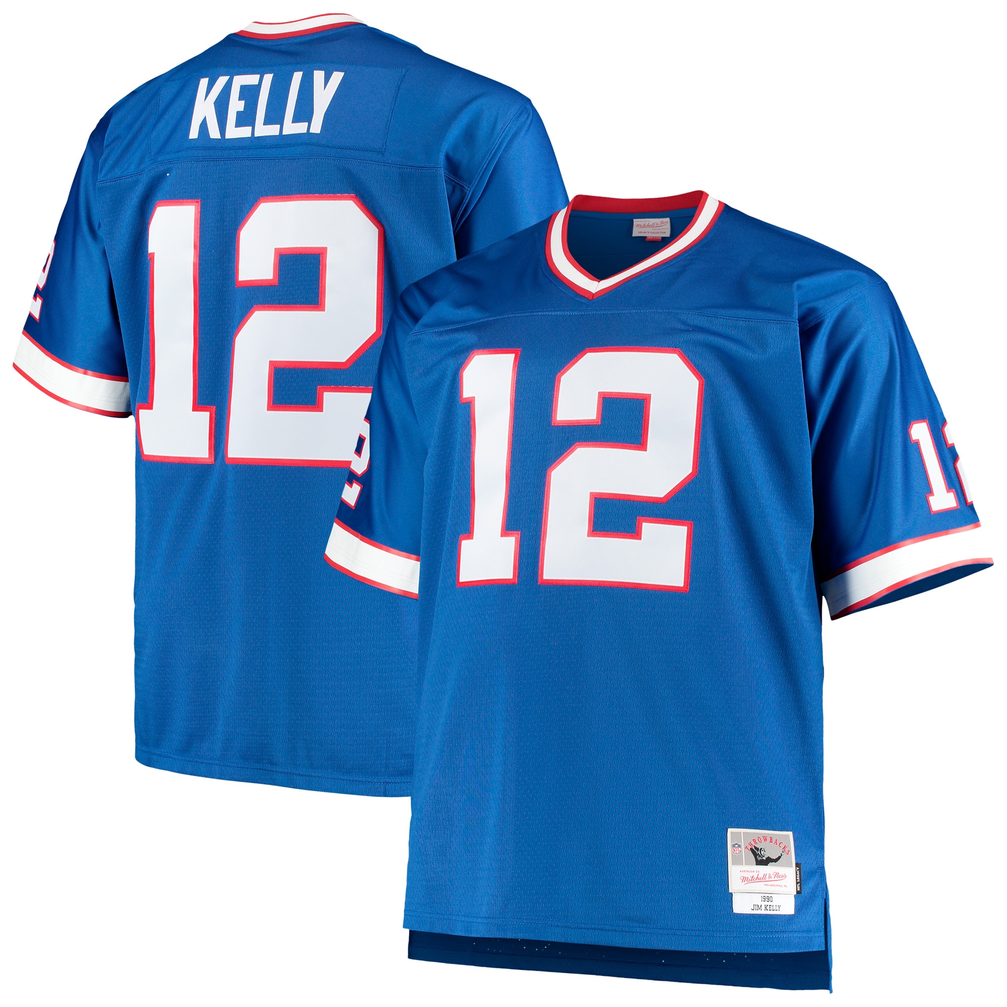 Jim Kelly Buffalo Bills Mitchell  Ness Big  Tall 1990 Retired Player Replica Jersey   Royal