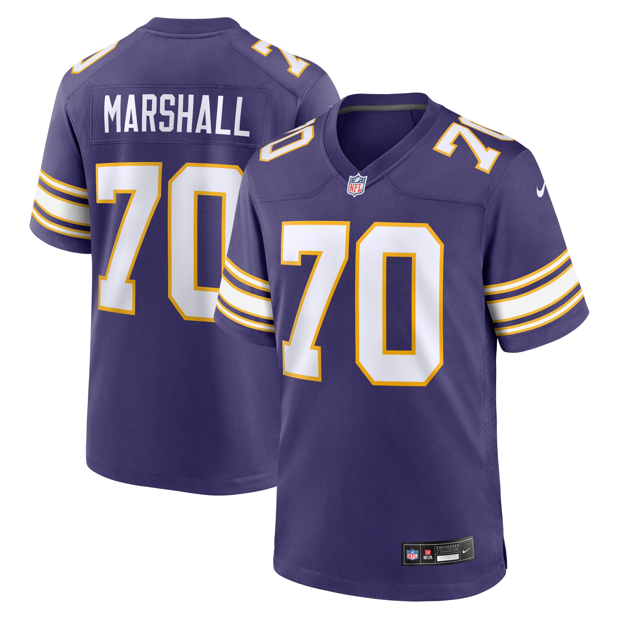 Jim Marshall Minnesota Vikings Nike Classic Retired Player Jersey   Purple