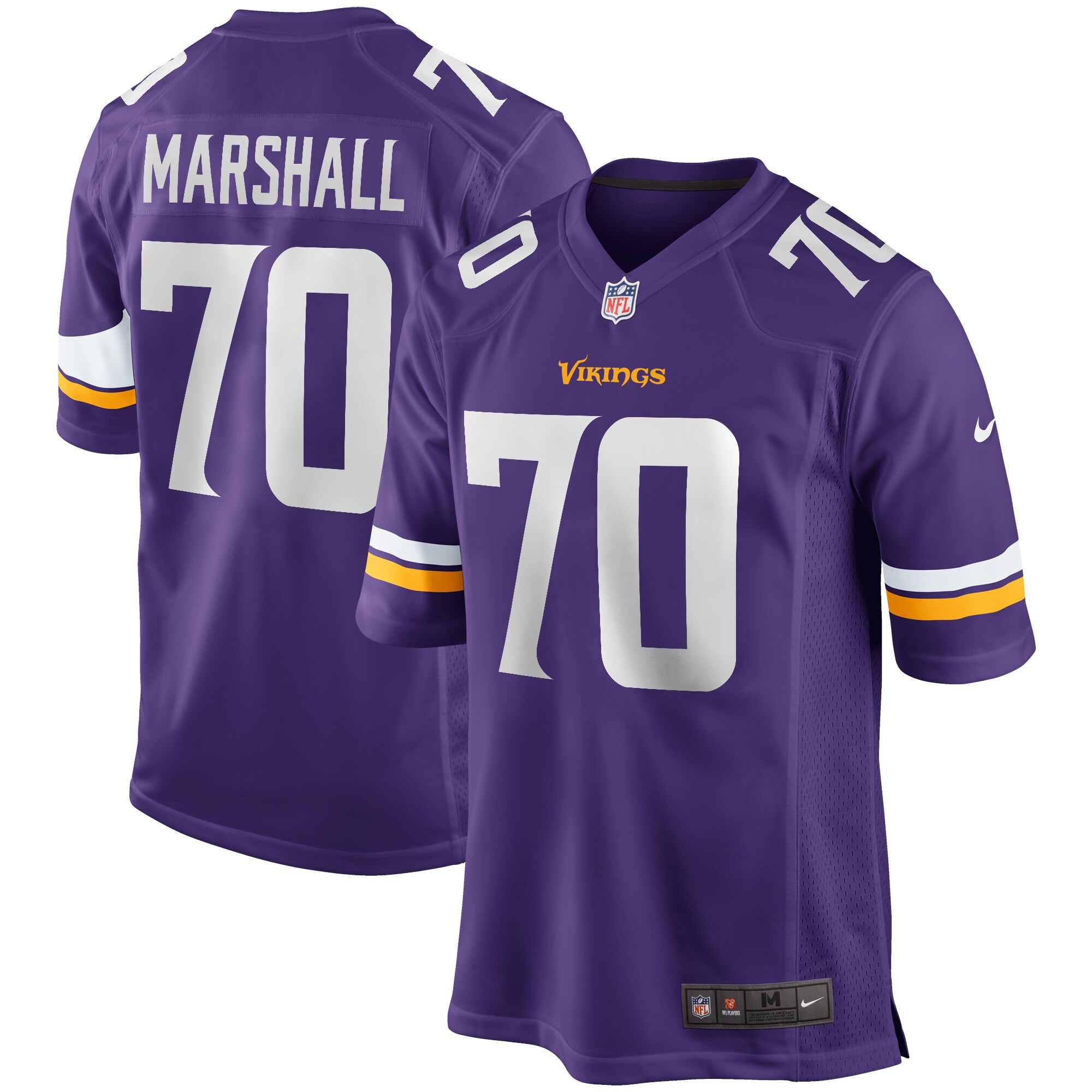 Jim Marshall Minnesota Vikings Nike Game Retired Player Jersey   Purple