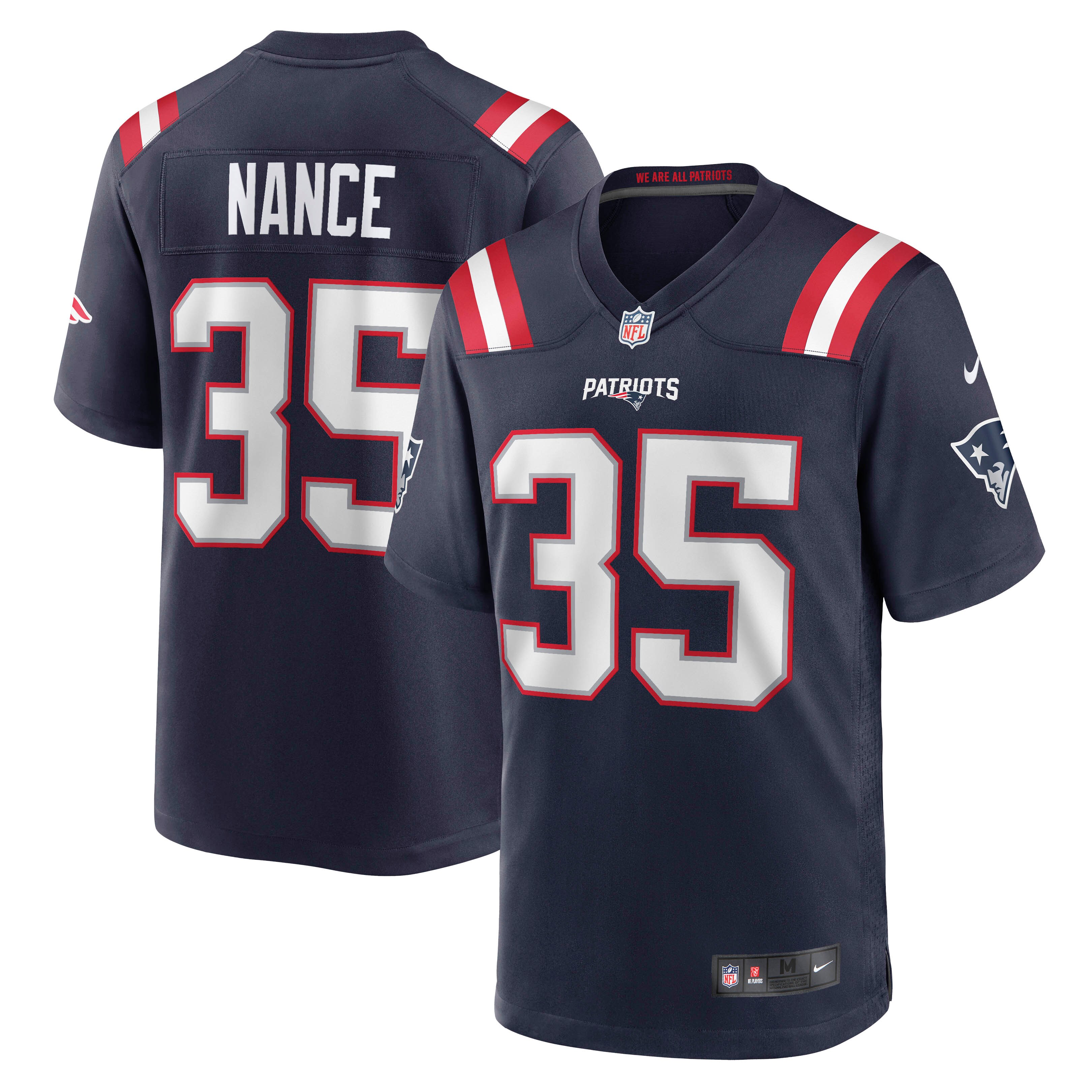 Jim Nance New England Patriots Nike Retired Player Jersey   Navy