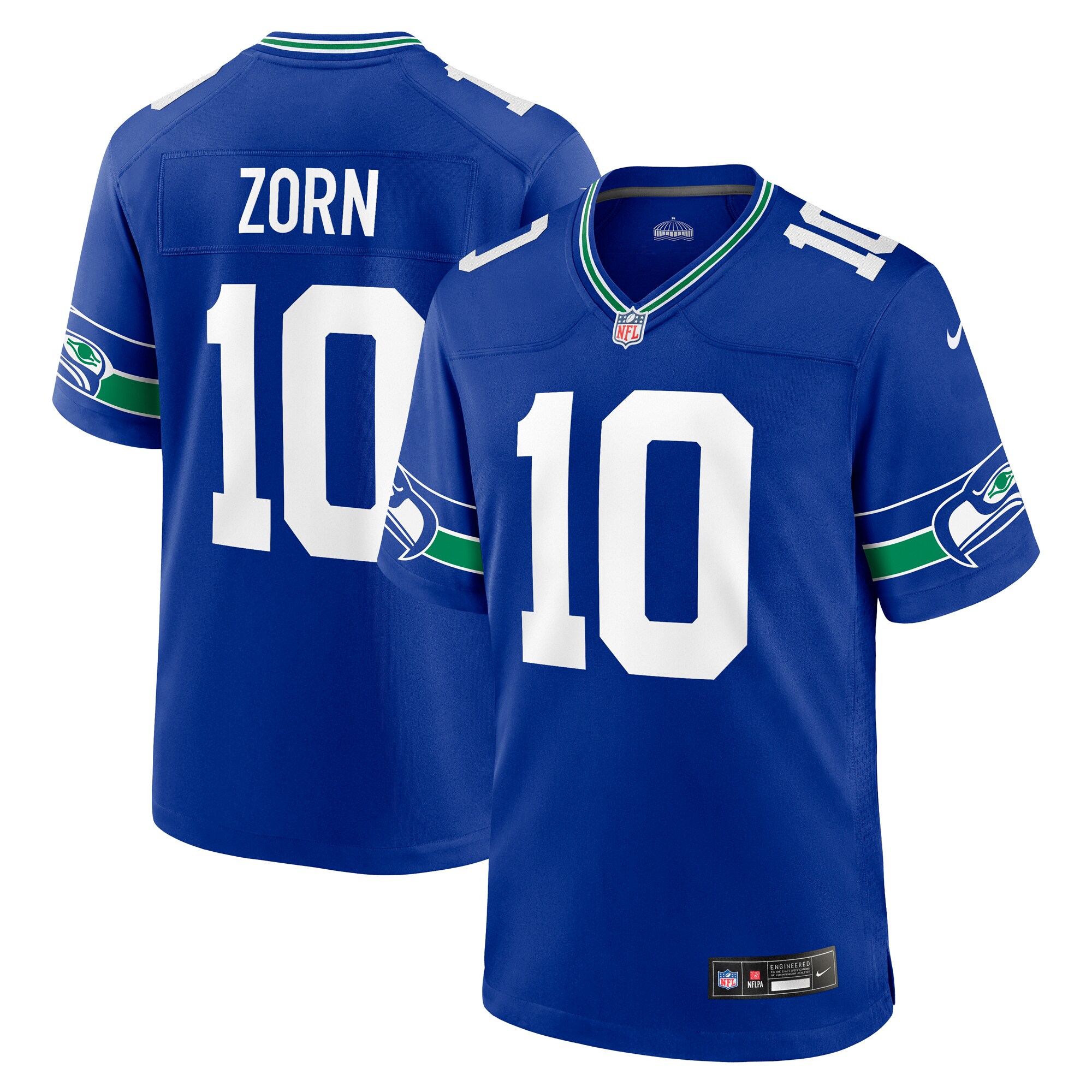 Jim Zorn Seattle Seahawks Nike Throwback Retired Player Game Jersey   Royal