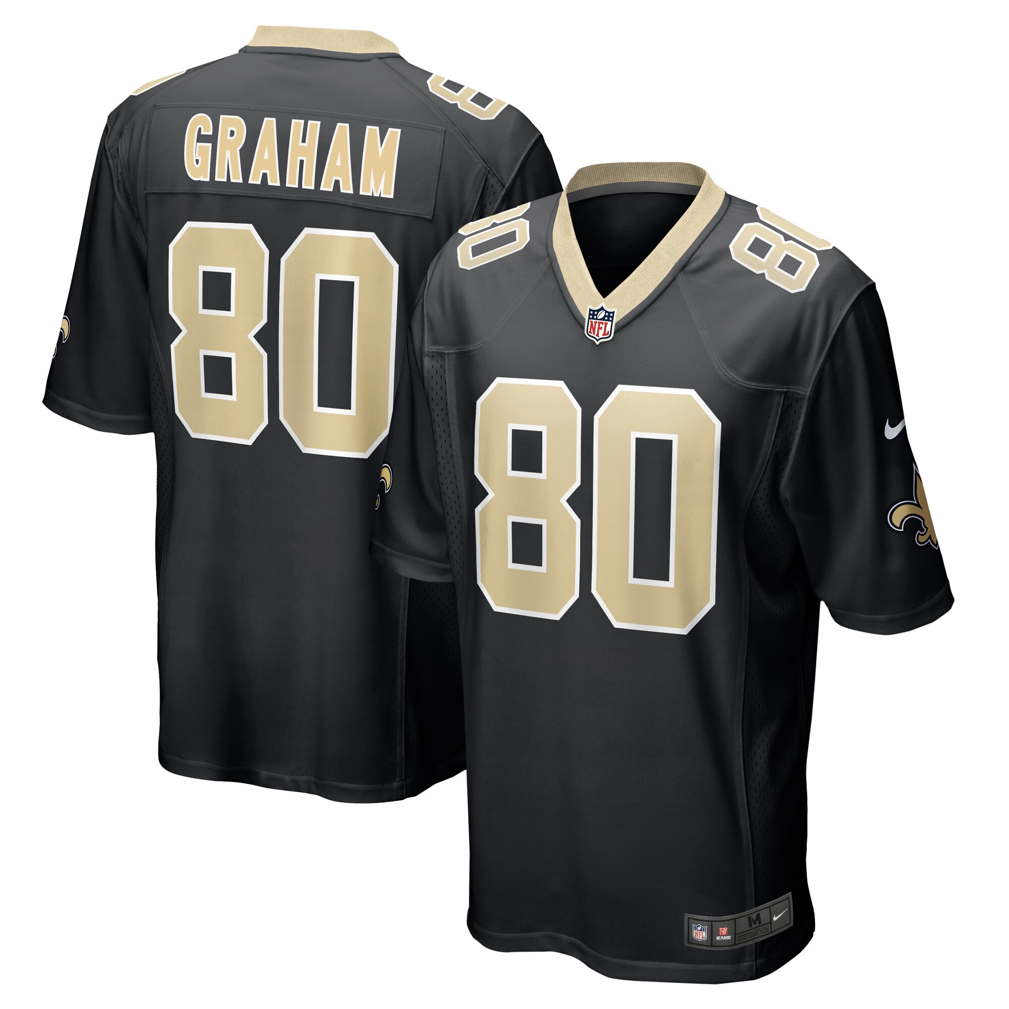 Jimmy Graham New Orleans Saints Nike Team Game Jersey   Black