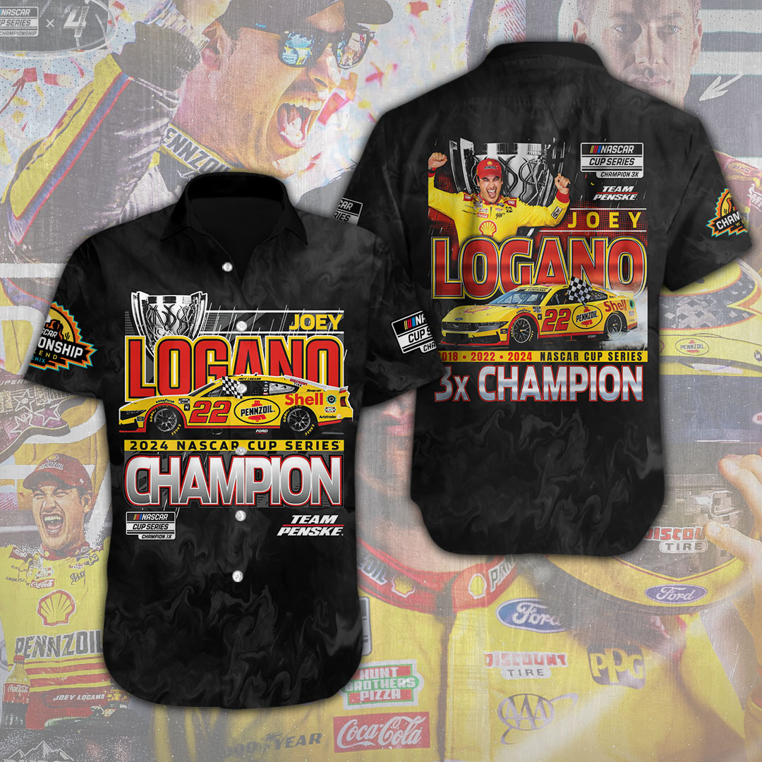 Joey Logano F1 Racing Hawaiian Shirt Gifts For Fans