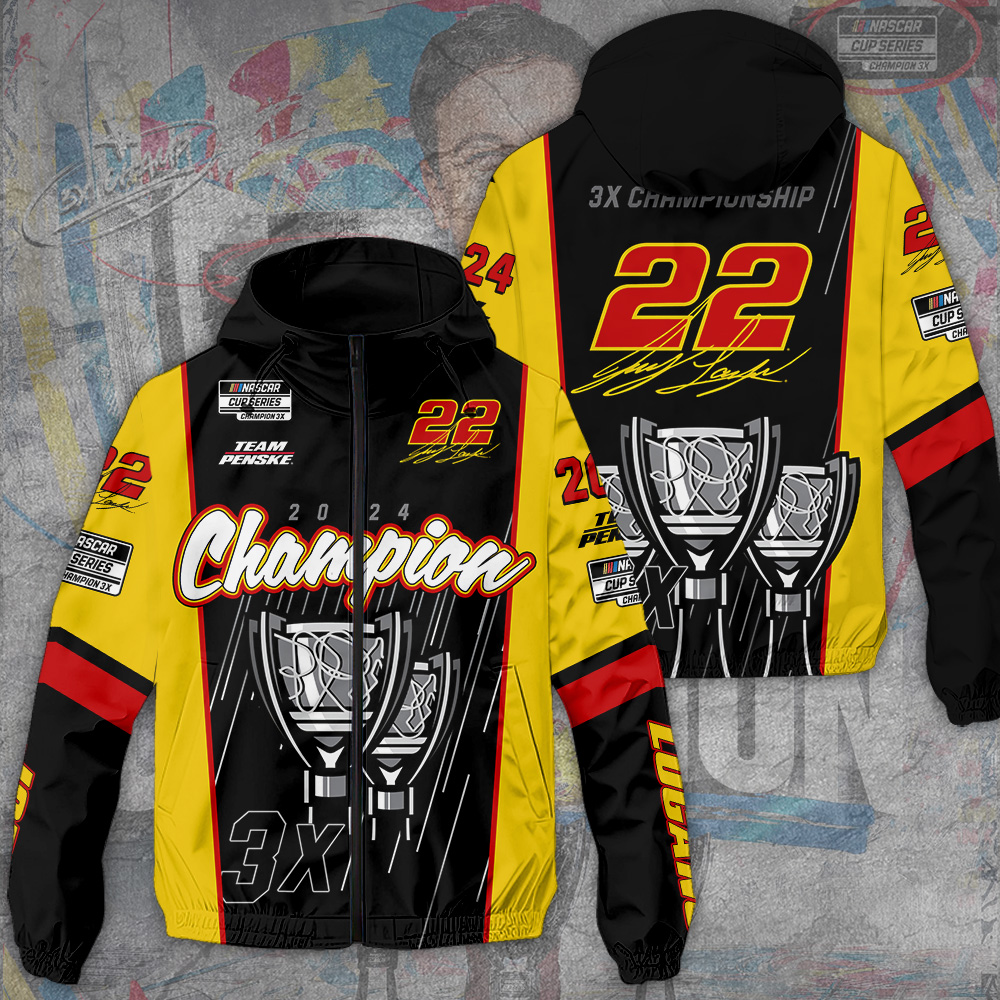 Joey Logano Racing F1 Style Windbreaker Jacket For Fans