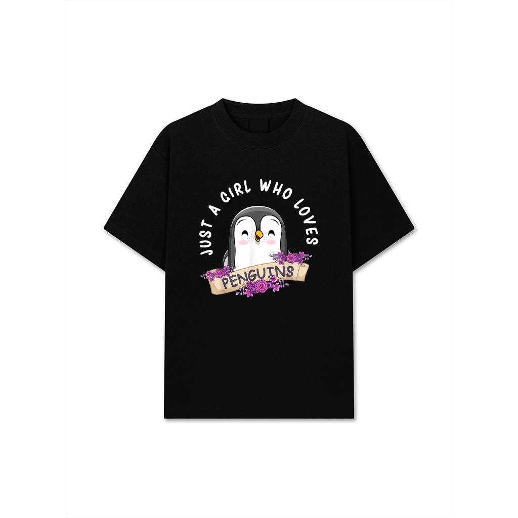 Just A Girl Who Loves Penguins Girls Penguin Lover T-Shirt