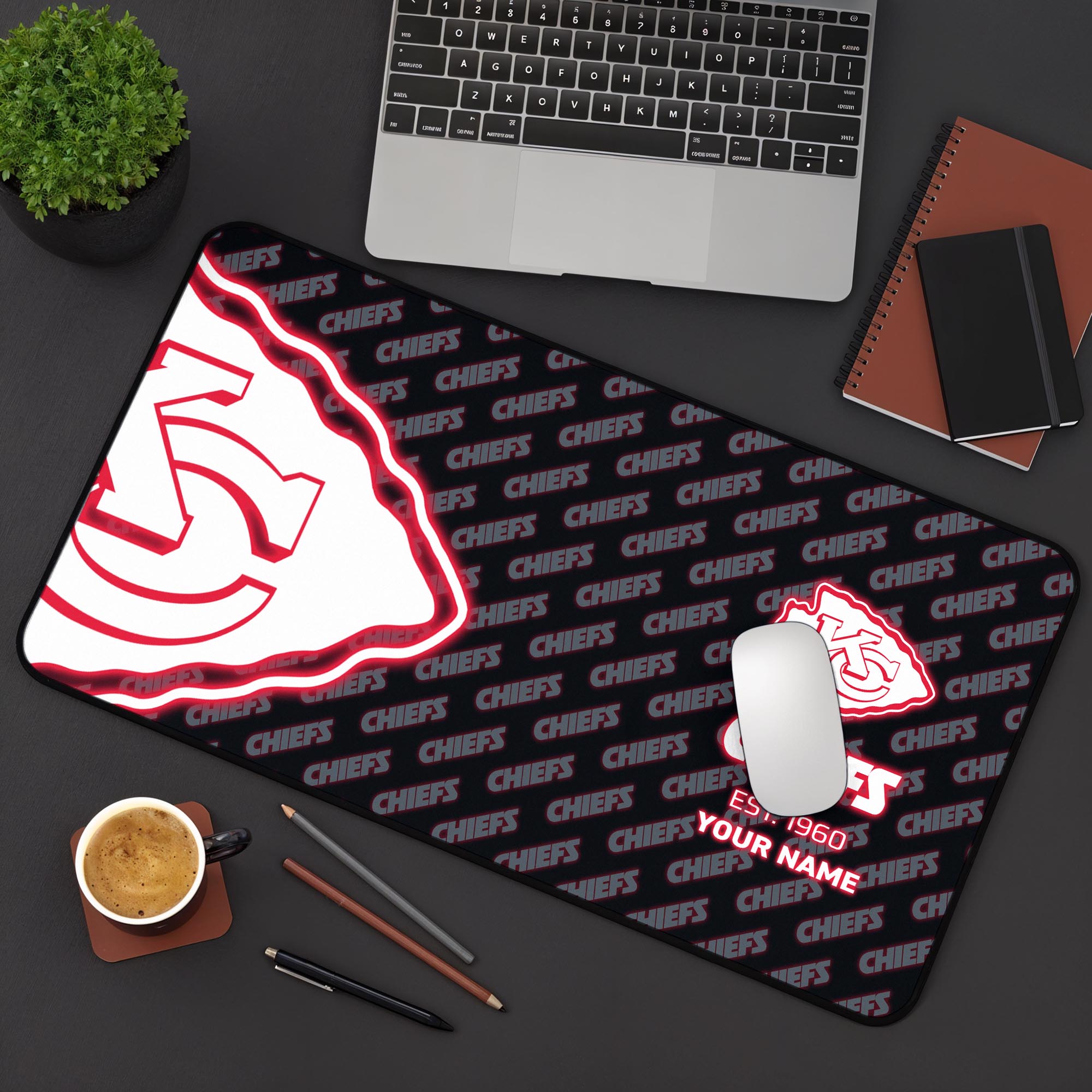 Kansas City Chiefs 2025 Version Mouse Pad Custom Printed, Sport Team Mouse Pad, Sport Gift For Fans