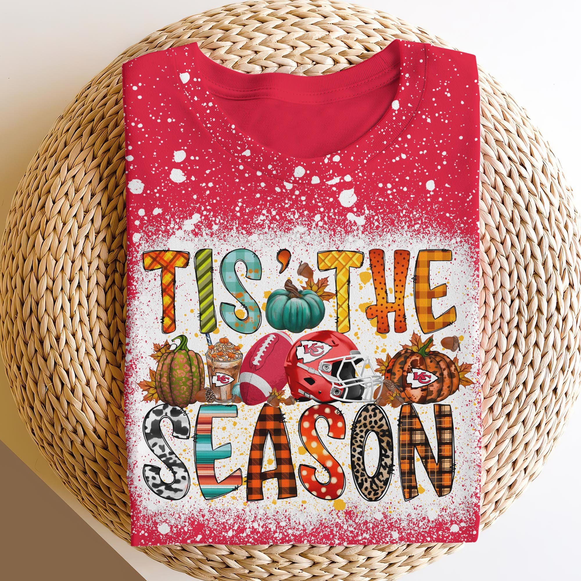 Kansas City Chiefs 3D Shirts, Tis The Season Shirts, Sport Shirts For Fan