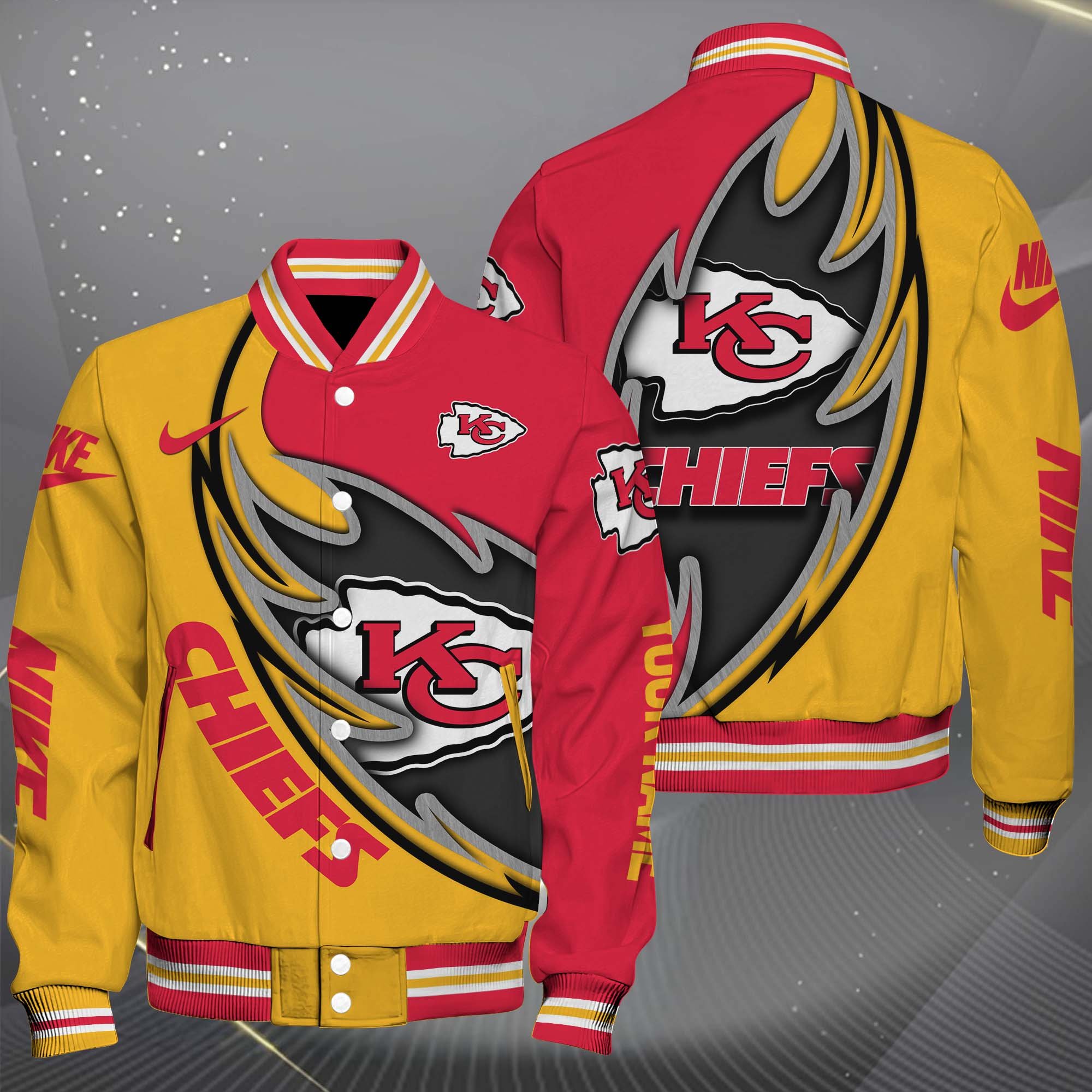Kansas City Chiefs Baseball Jacket, Sport Jacket Custom You Name, Football Fan Gifts 