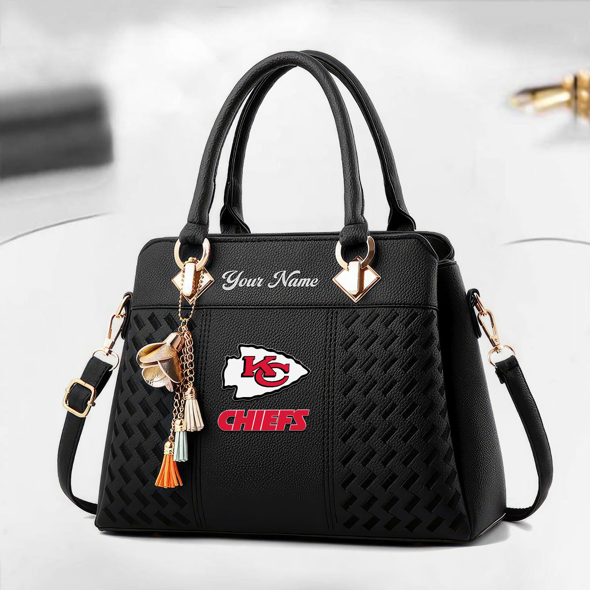 Kansas City Chiefs Custom Deluxe Handbag For Women Custom Your Name 2025 Versions, Sport Deluxe Handbag