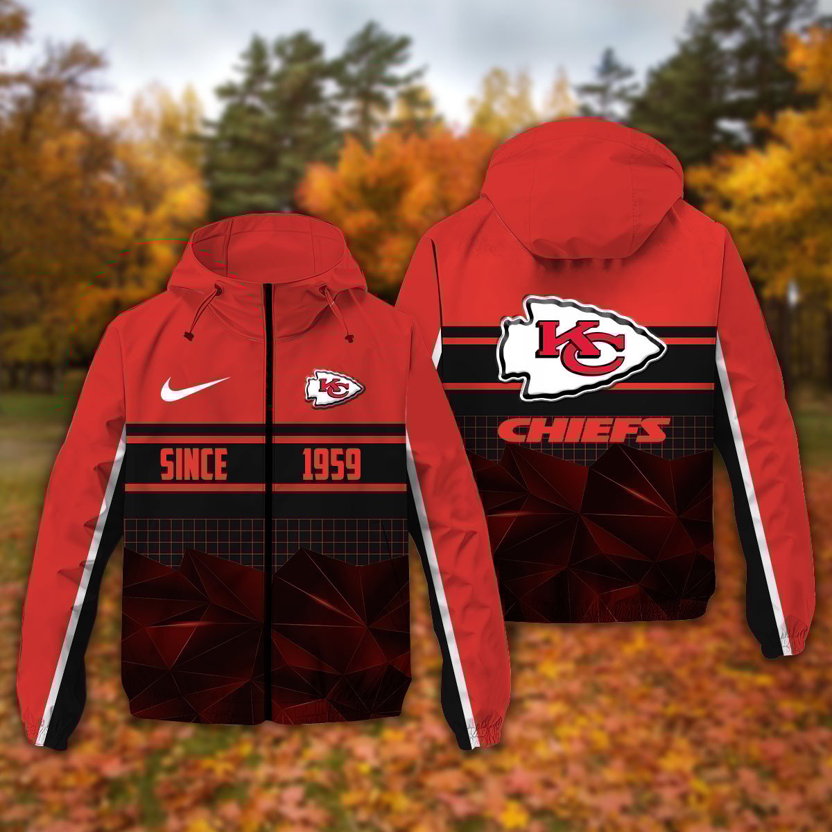 Kansas City Chiefs NFL Personalized Windbreaker Jacket For Fan