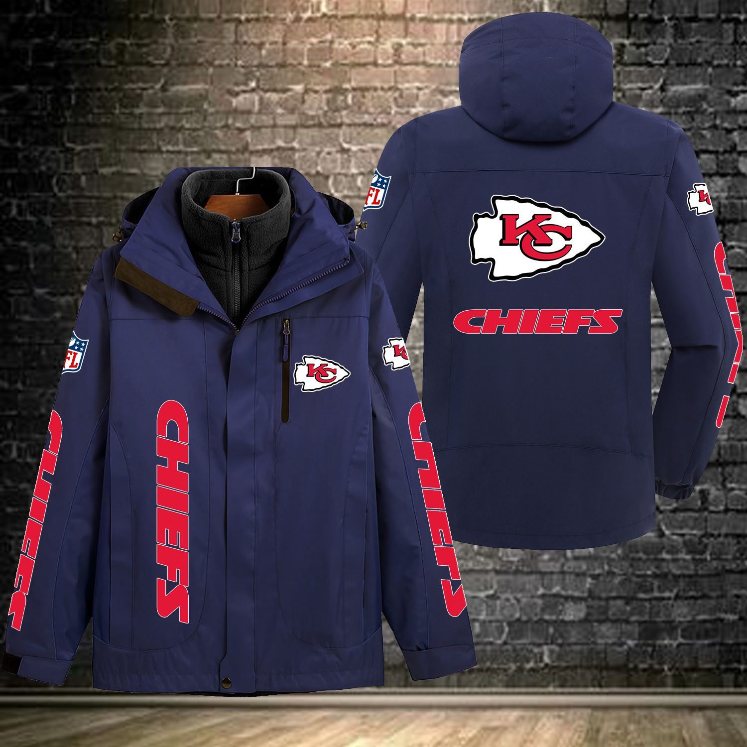 Kansas City Chiefs NFL Personalized Windbreaker Jacket For Fan