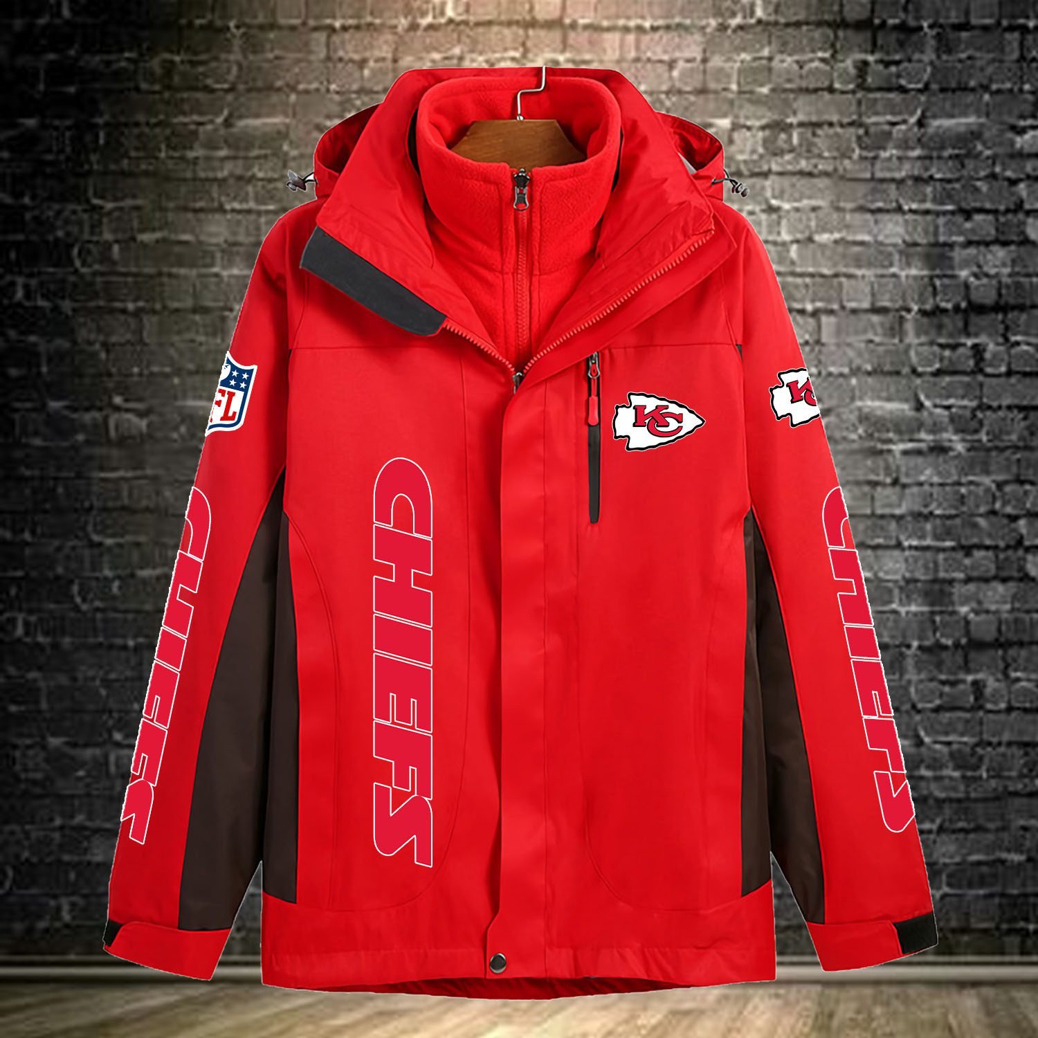 Kansas City Chiefs NFL Personalized Windbreaker Jacket For Fan