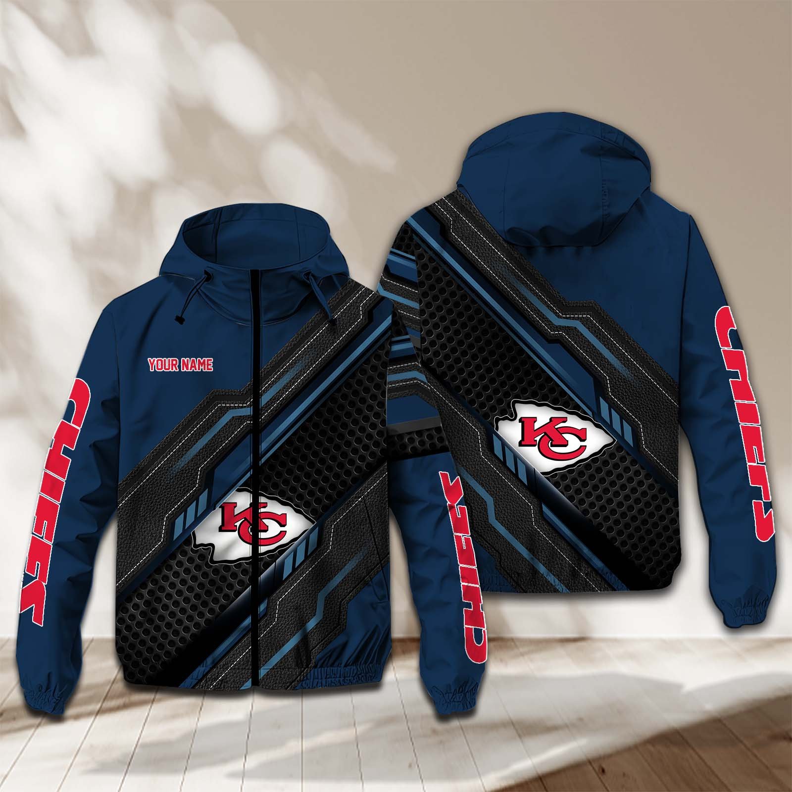 Kansas City Chiefs NFL Personalized Windbreaker Jacket For Fan
