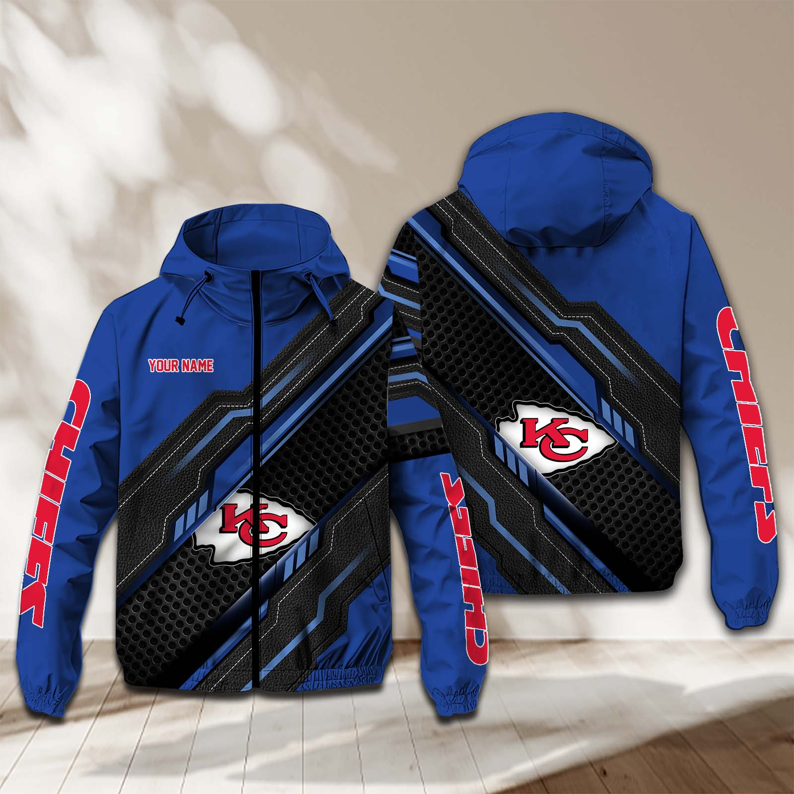 Kansas City Chiefs NFL Personalized Windbreaker Jacket For Fan