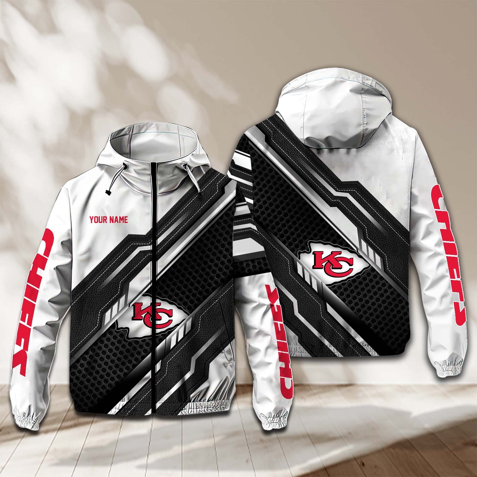 Kansas City Chiefs NFL Personalized Windbreaker Jacket For Fan
