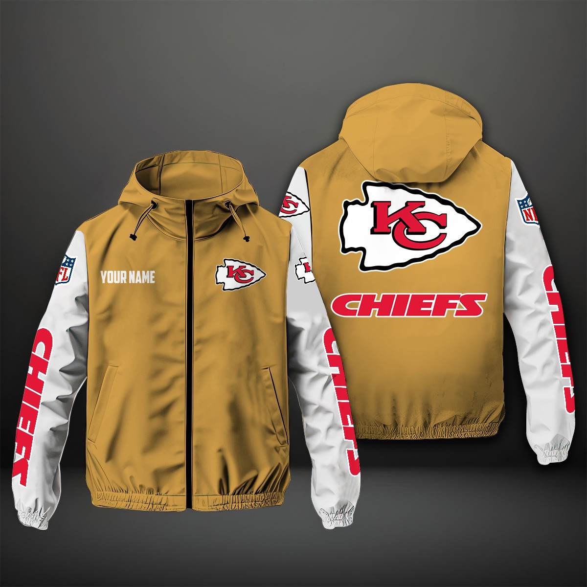 Kansas City Chiefs NFL Personalized Windbreaker Jacket For Fan