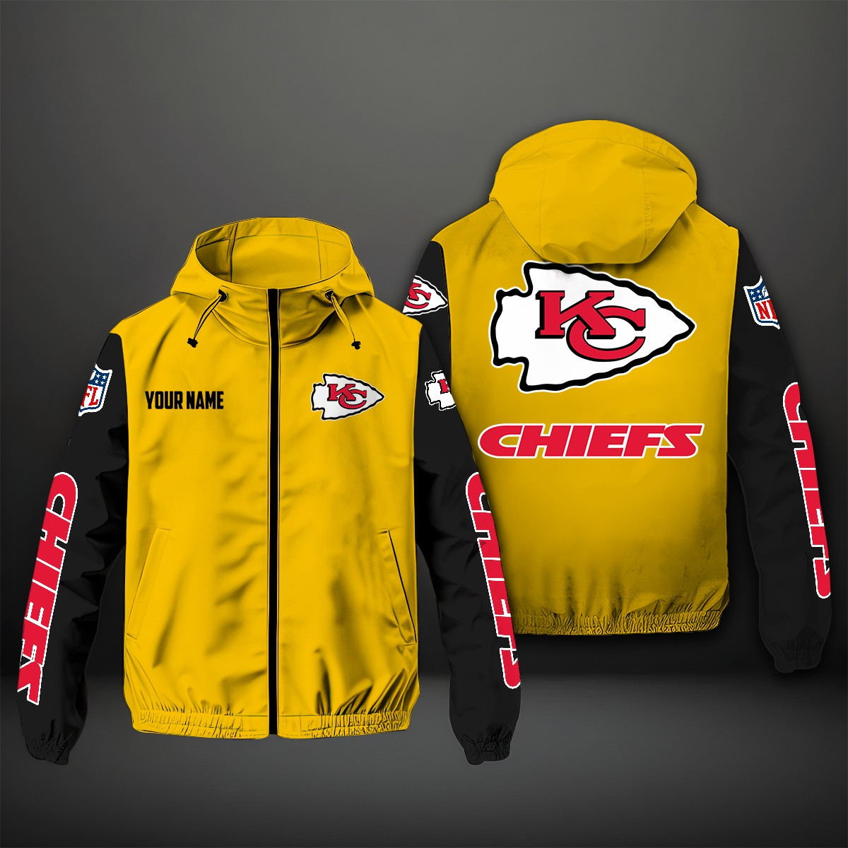 Kansas City Chiefs NFL Personalized Windbreaker Jacket For Fan