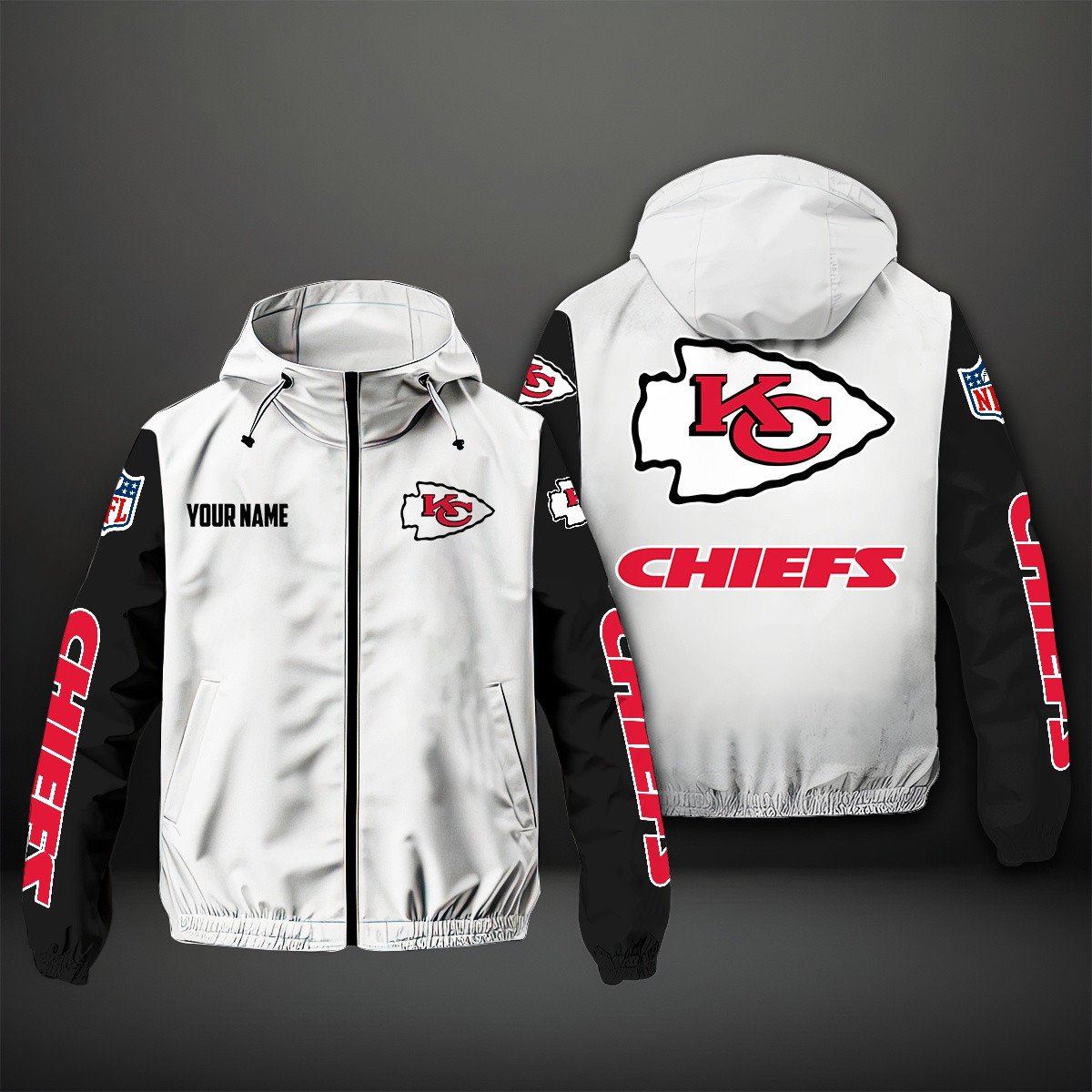 Kansas City Chiefs NFL Personalized Windbreaker Jacket For Fan