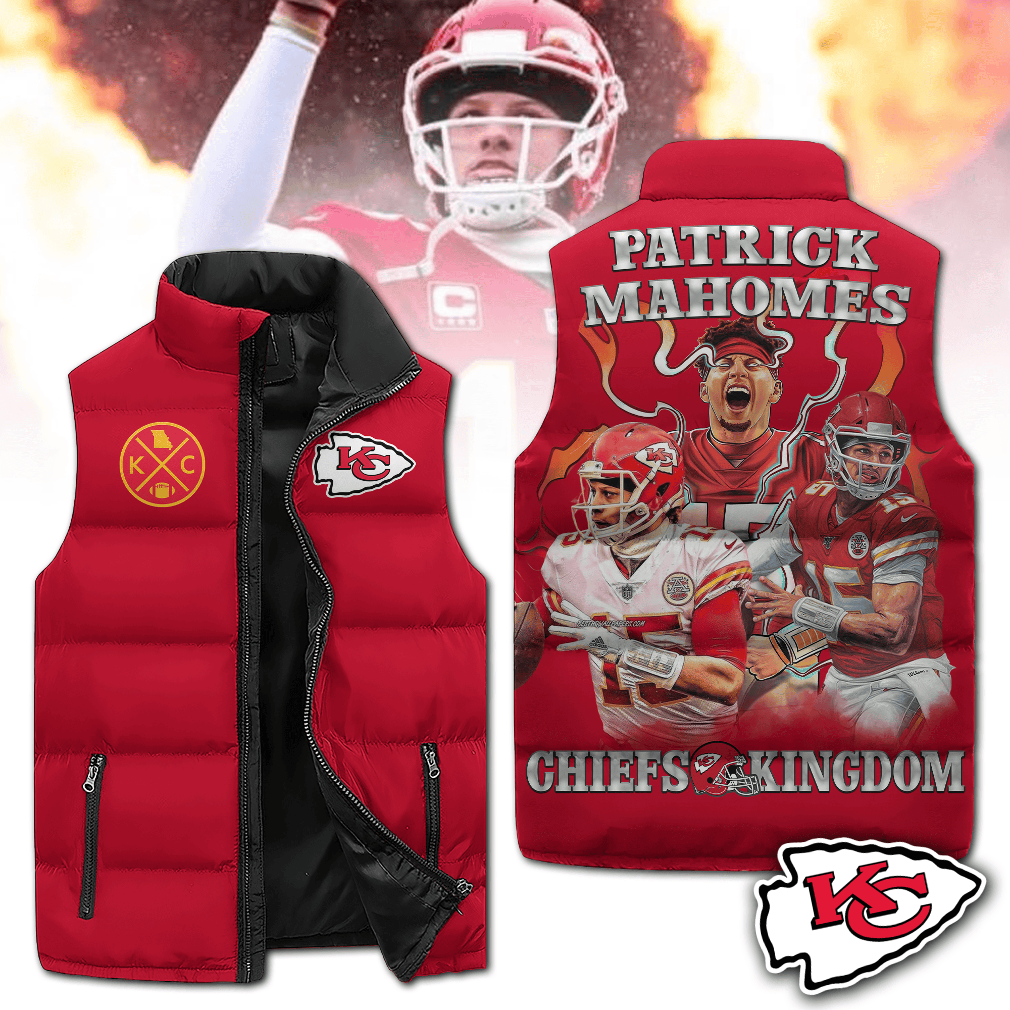 Kansas City Chiefs NFL Sleeveless Puffer Jacket