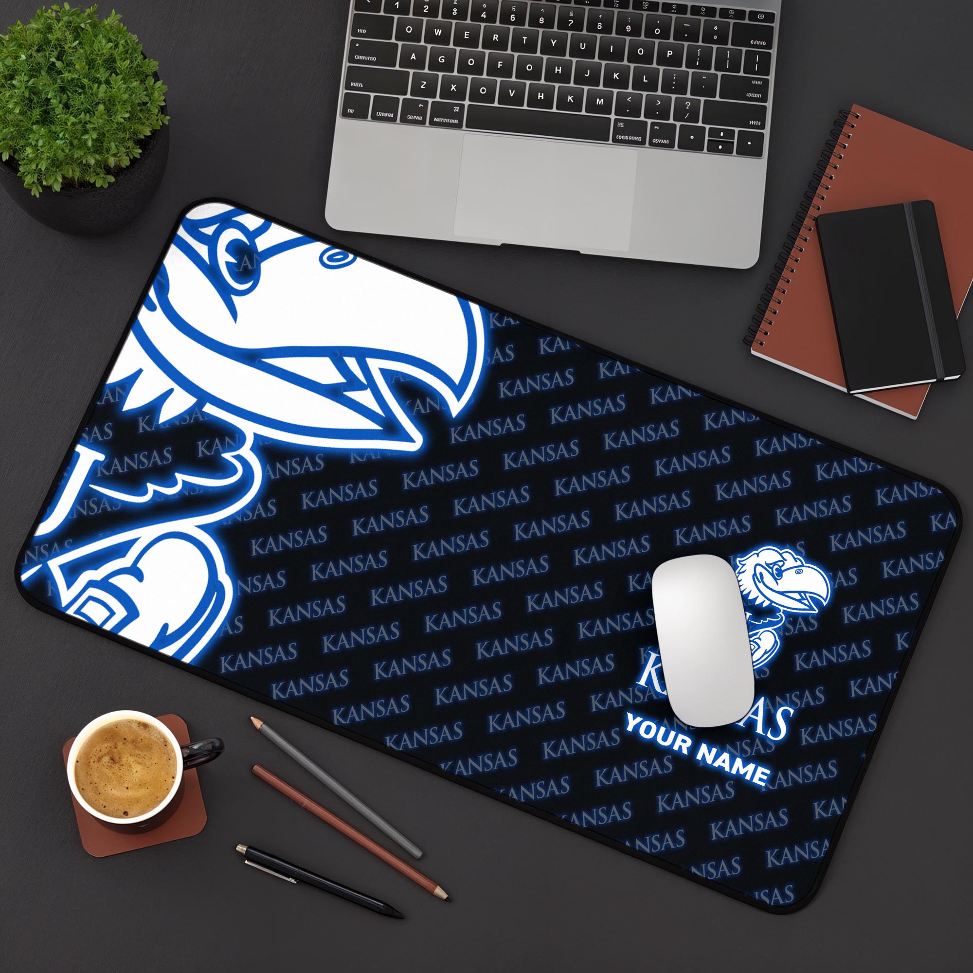 Kansas Jayhawks 2025 Version Mouse Pad Custom Printed, Sport Team Mouse Pad, Sport Gift For Fans