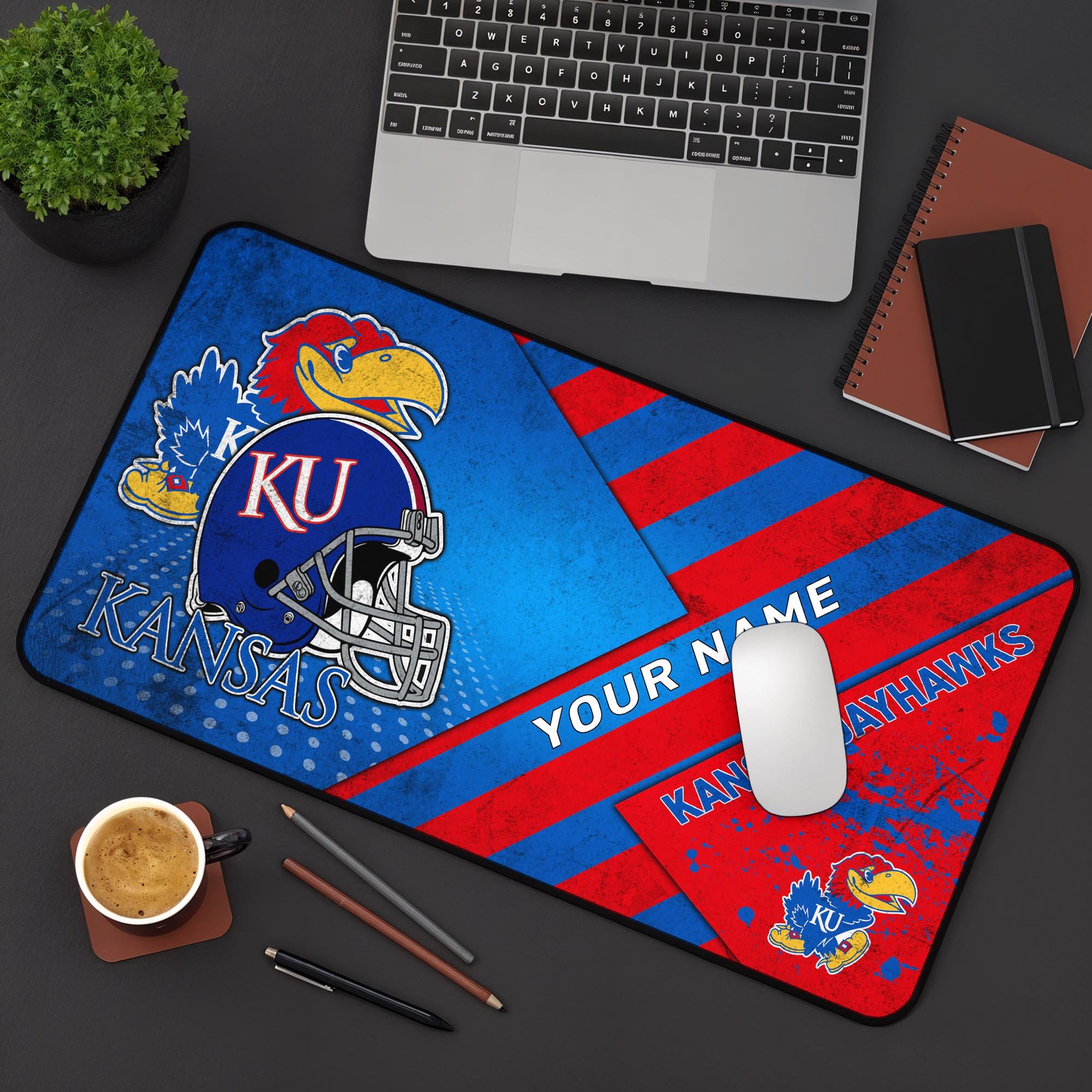 Kansas Jayhawks 2025 Version Mouse Pad Custom Printed, Sport Team Mouse Pad, Sport Gift For Fans